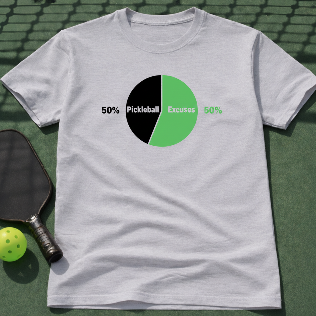 Pickleball Excuses 50:50 T-Shirt