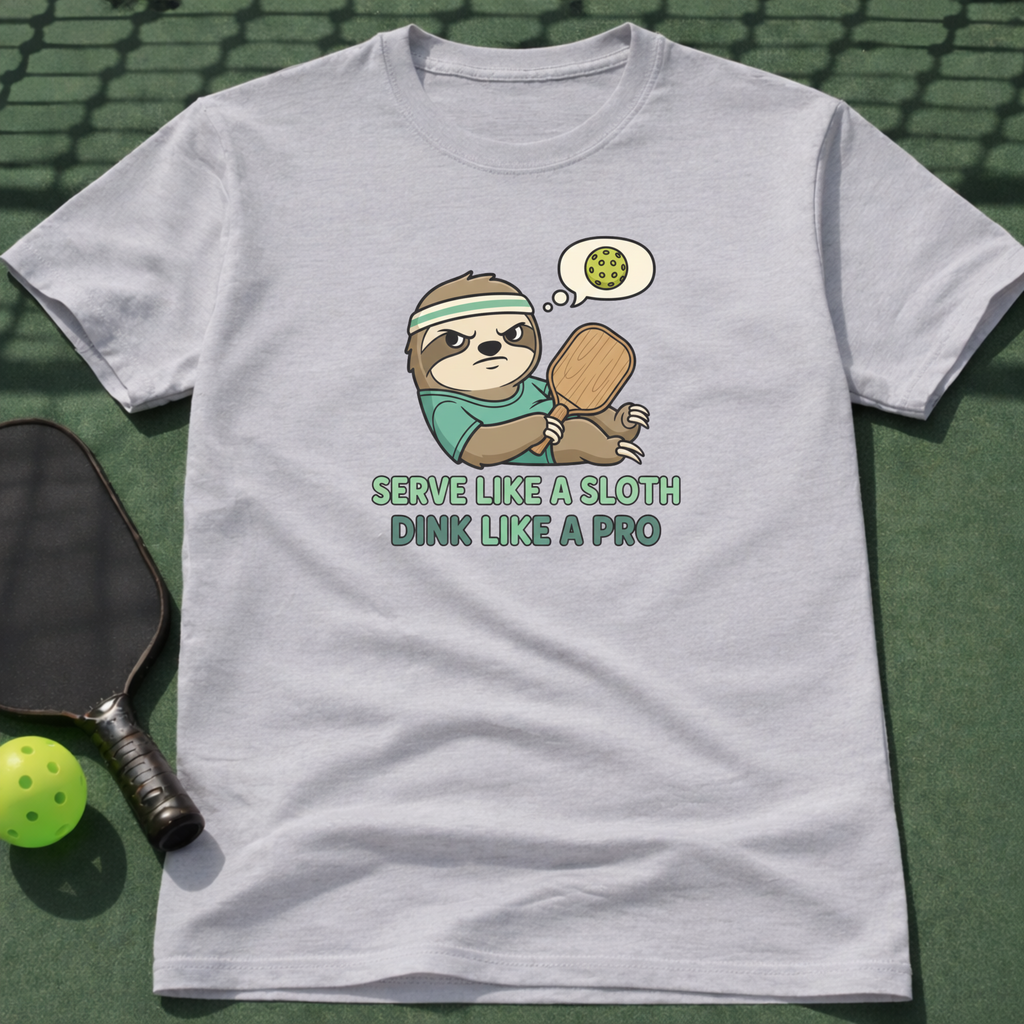 Serve Like A Sloth, Dink Like A Pro T-Shirt