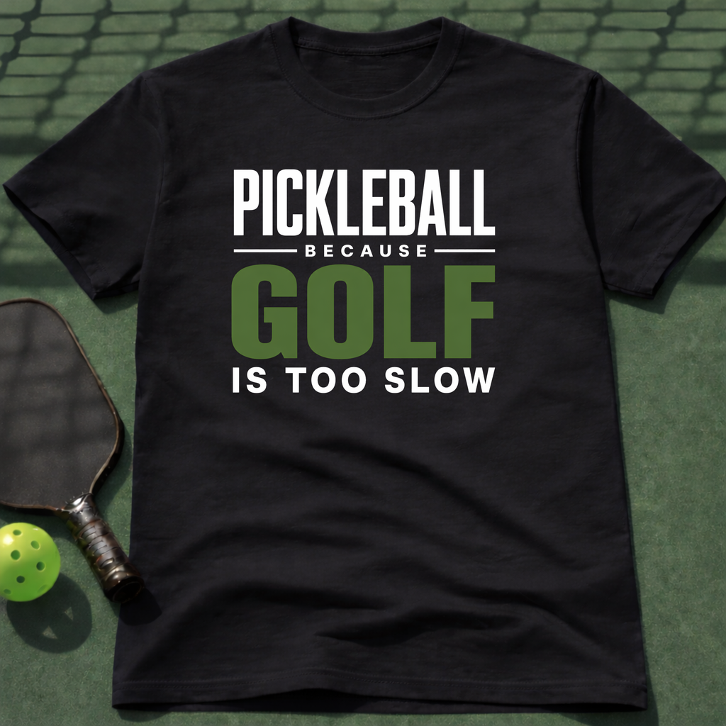 Pickleball Because Golf Is Too Slow T-Shirt