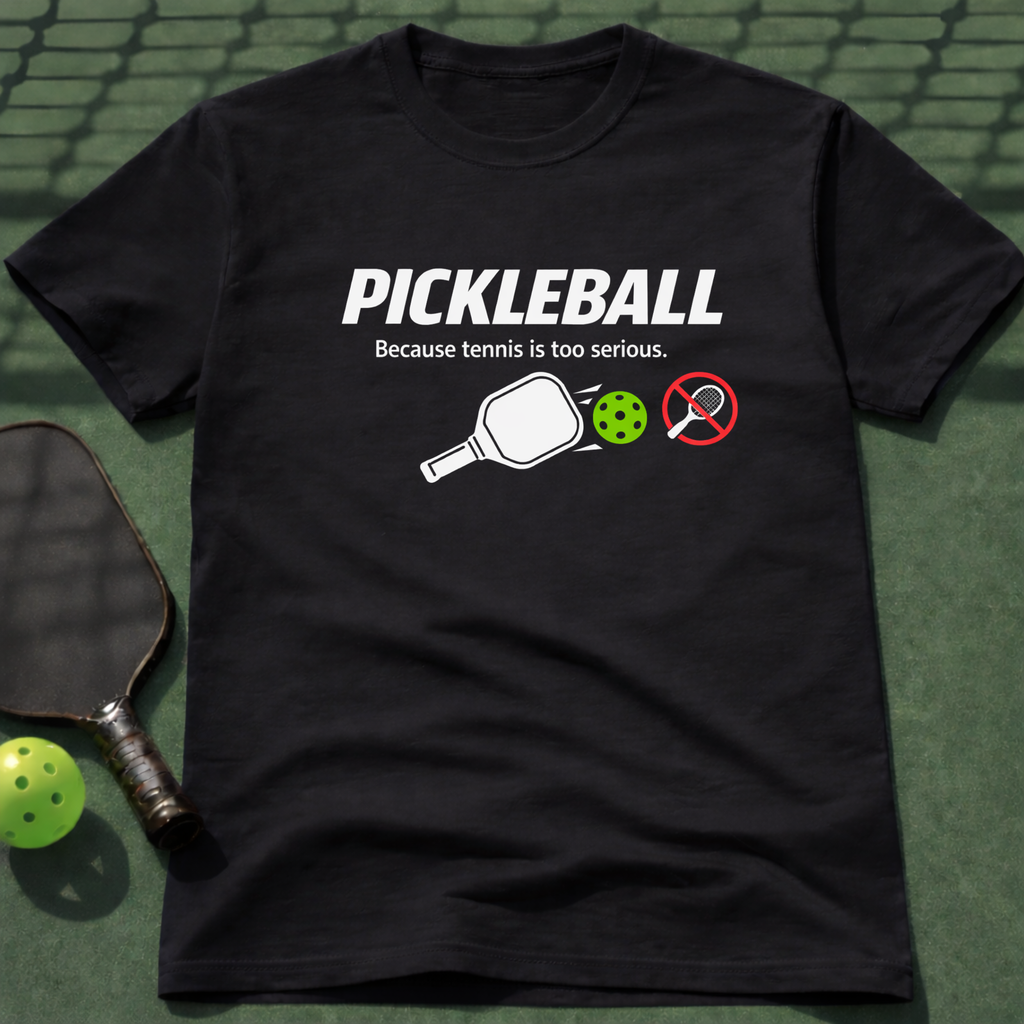 Pickleball Because Tennis Is Too Serious. T-Shirt
