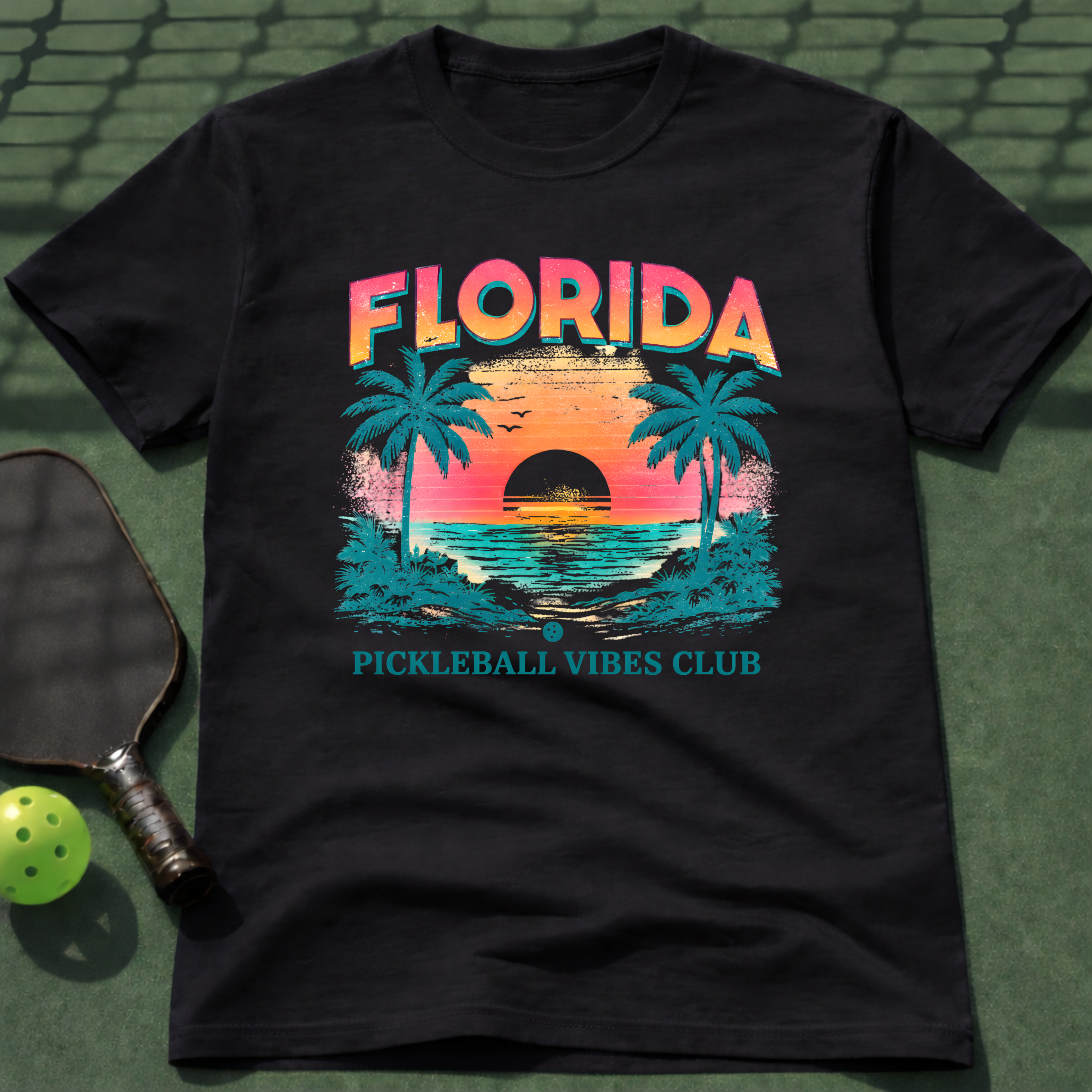 Florida Pickleball Vibes Club T-Shirt