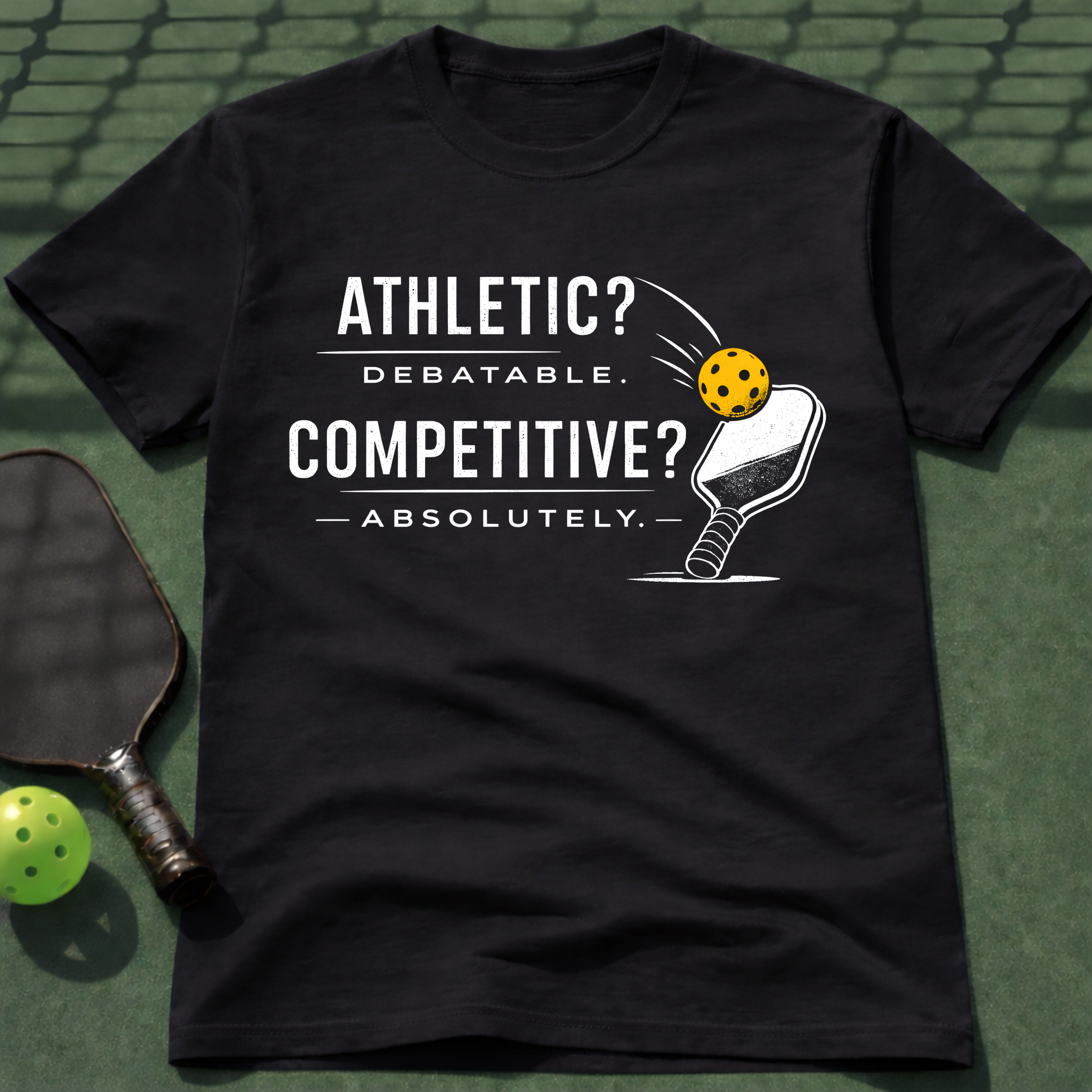 Athletic? Debatable. Competitive? Absolutely. T-Shirt