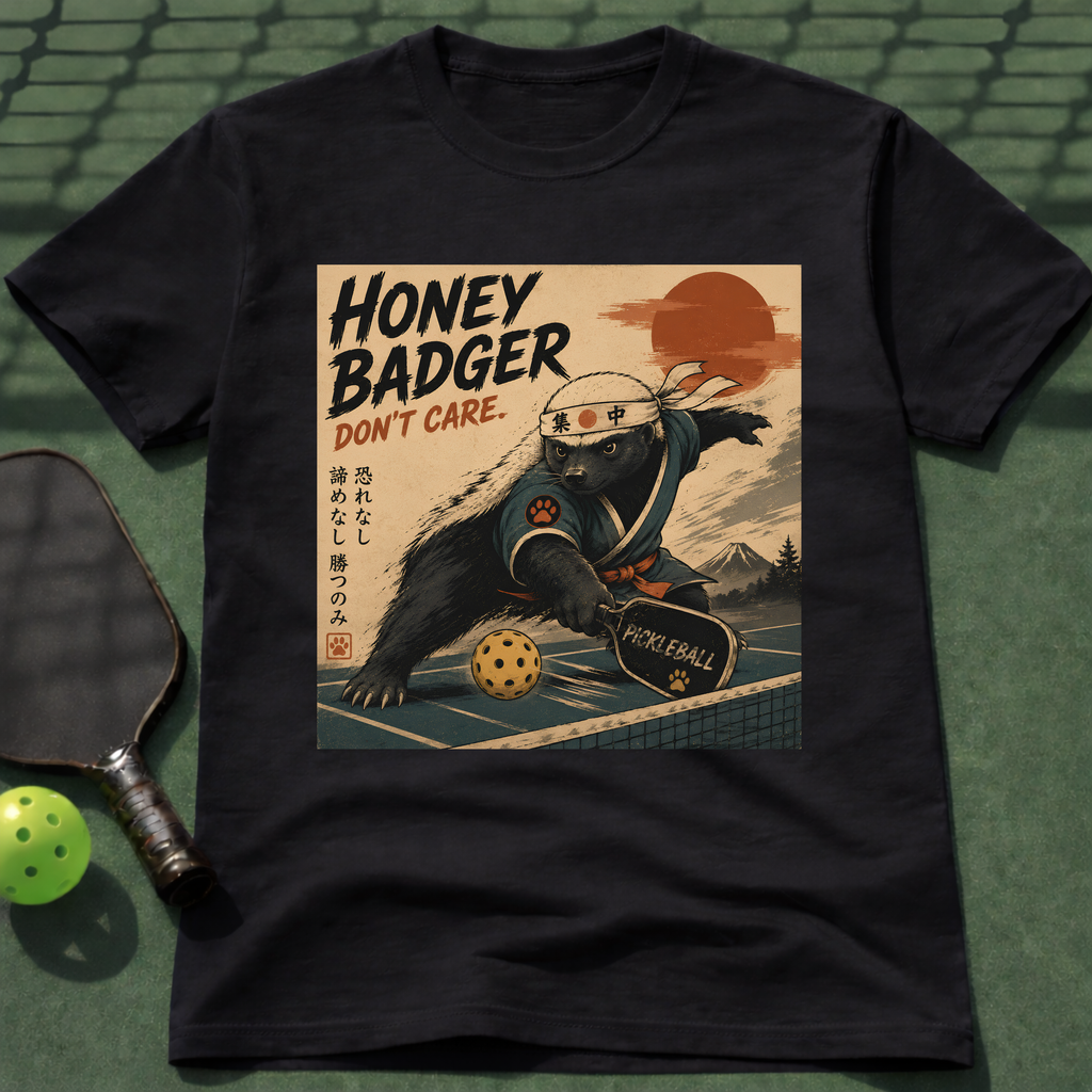 Vintage Japanese Honey Badger Pickleball T-Shirt