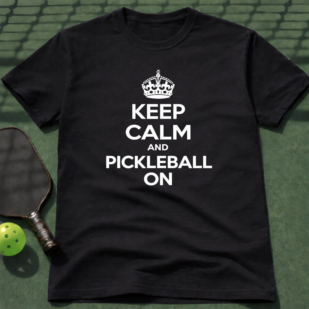 Keep Calm And Pickleball On T-Shirt