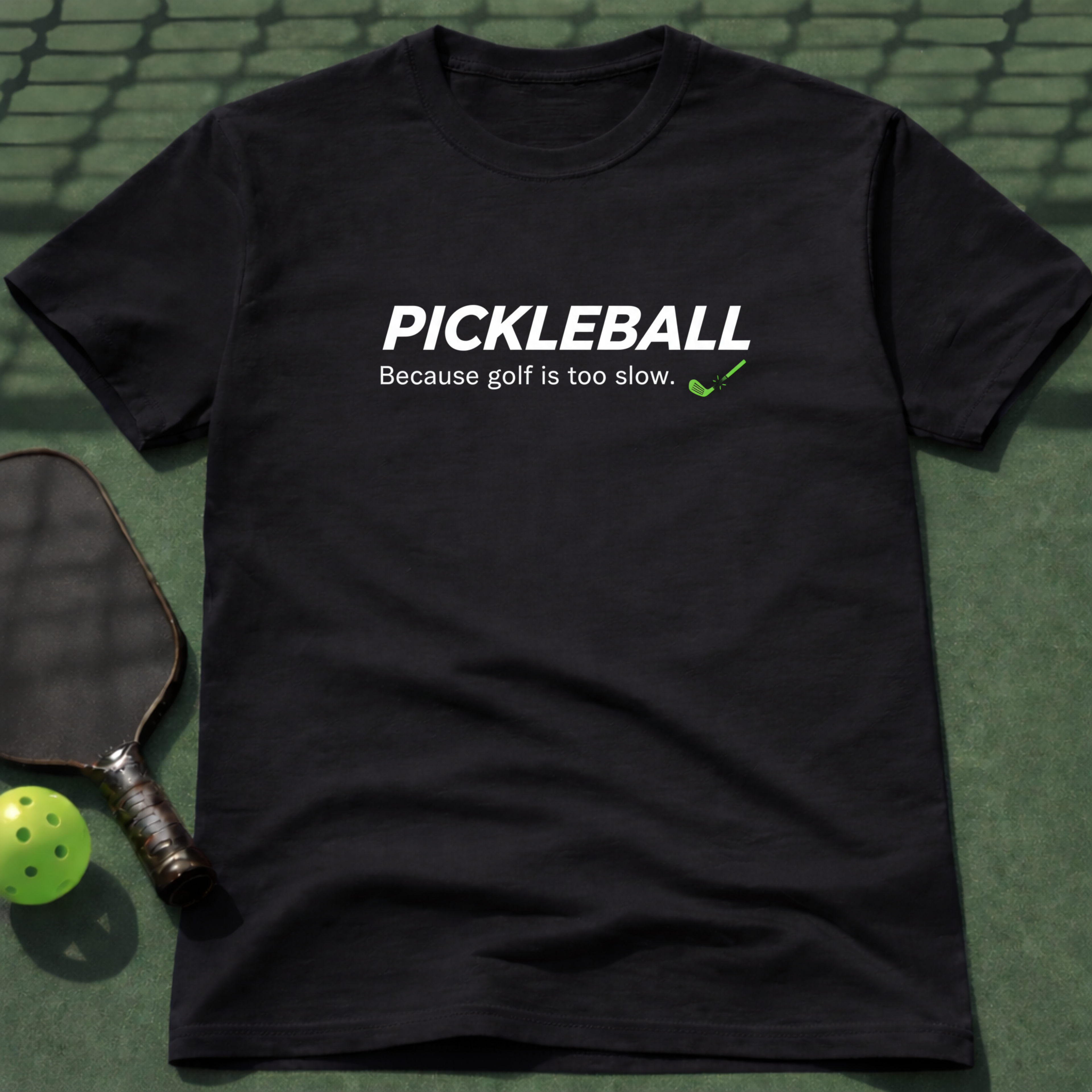 Pickleball - Because Golf Is Too Slow T-Shirt