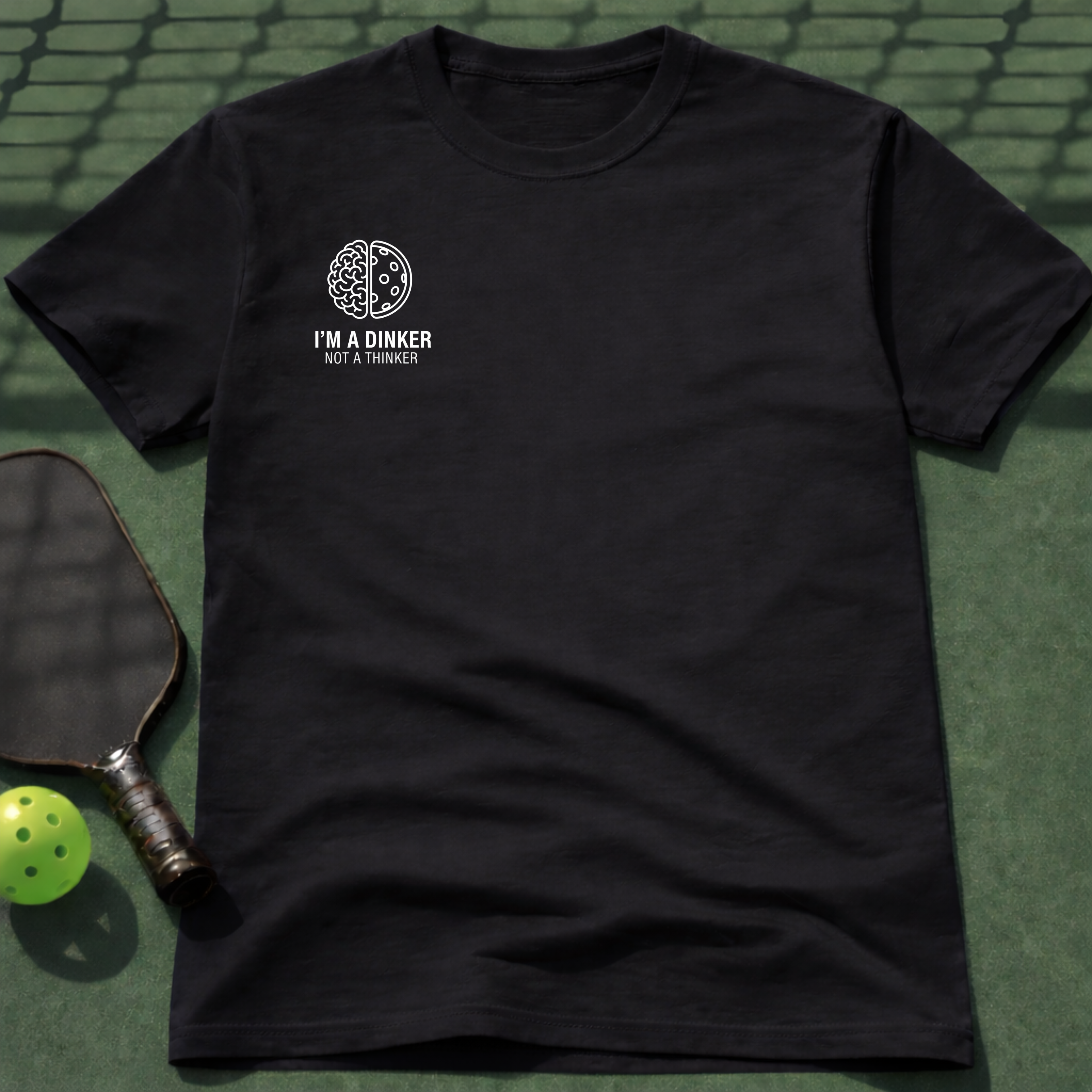 I'm A Dinker Not A Thinker T-Shirt (Chest Print)