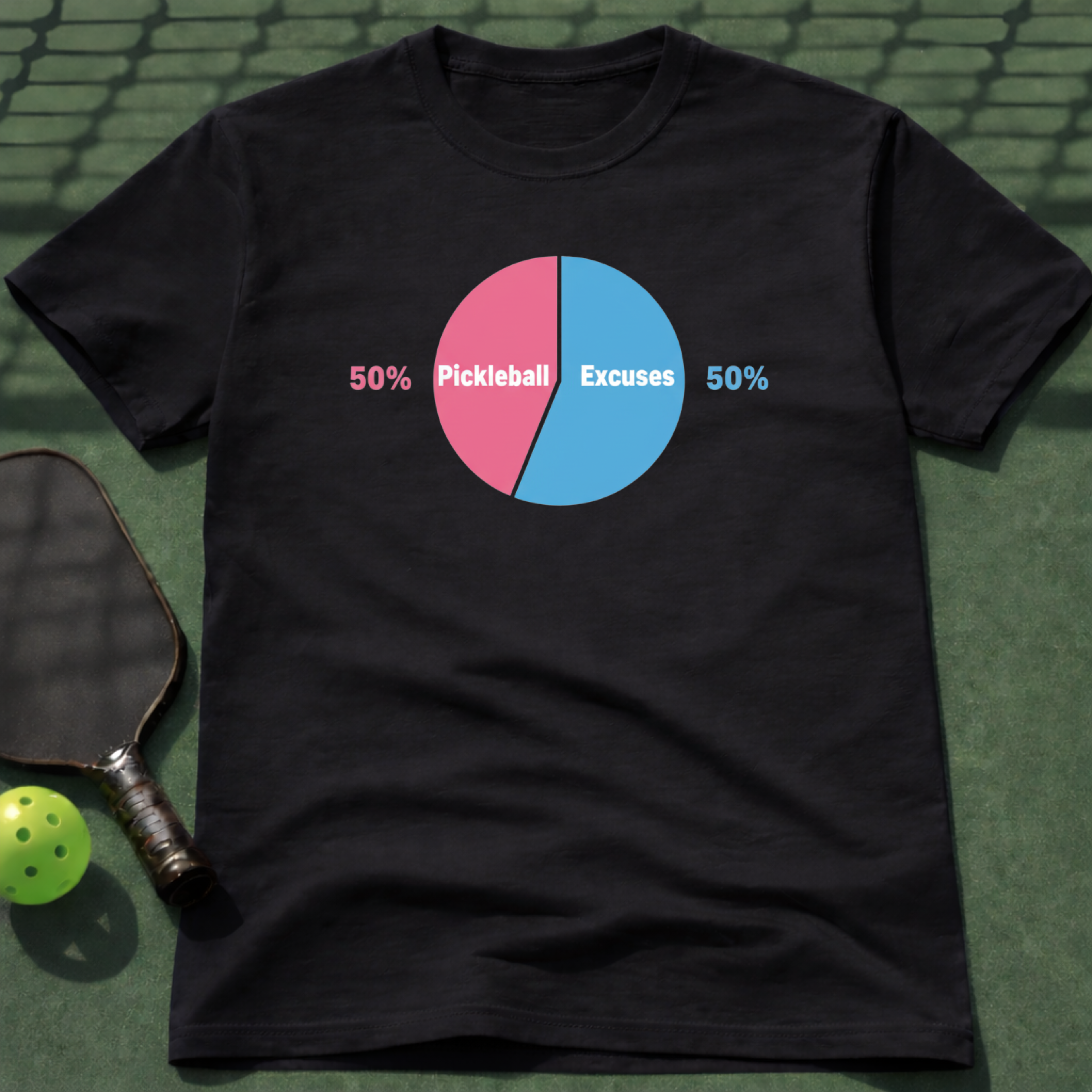 Pickleball Excuses 50:50 T-Shirt