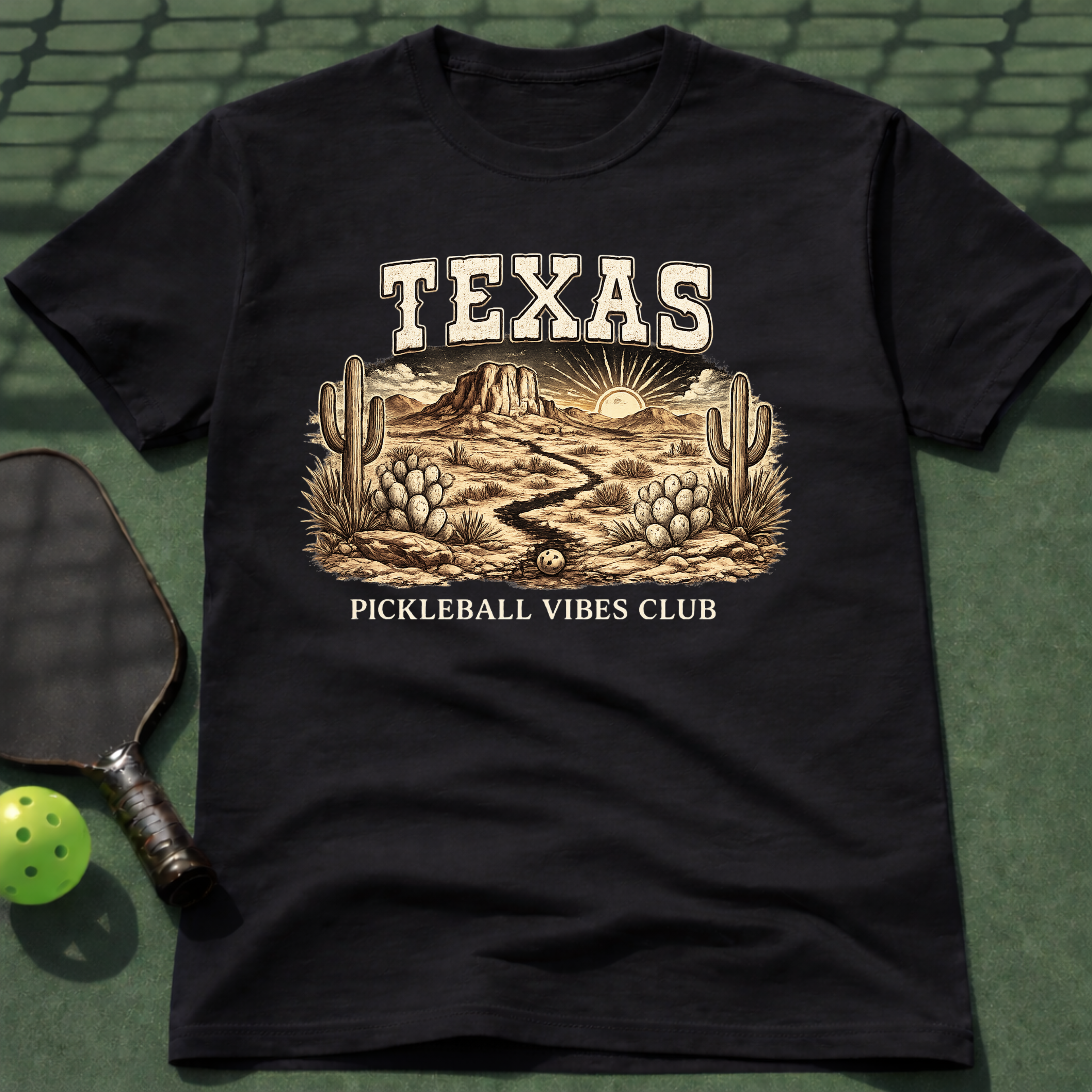 Texas Pickleball Vibes Club T-Shirt