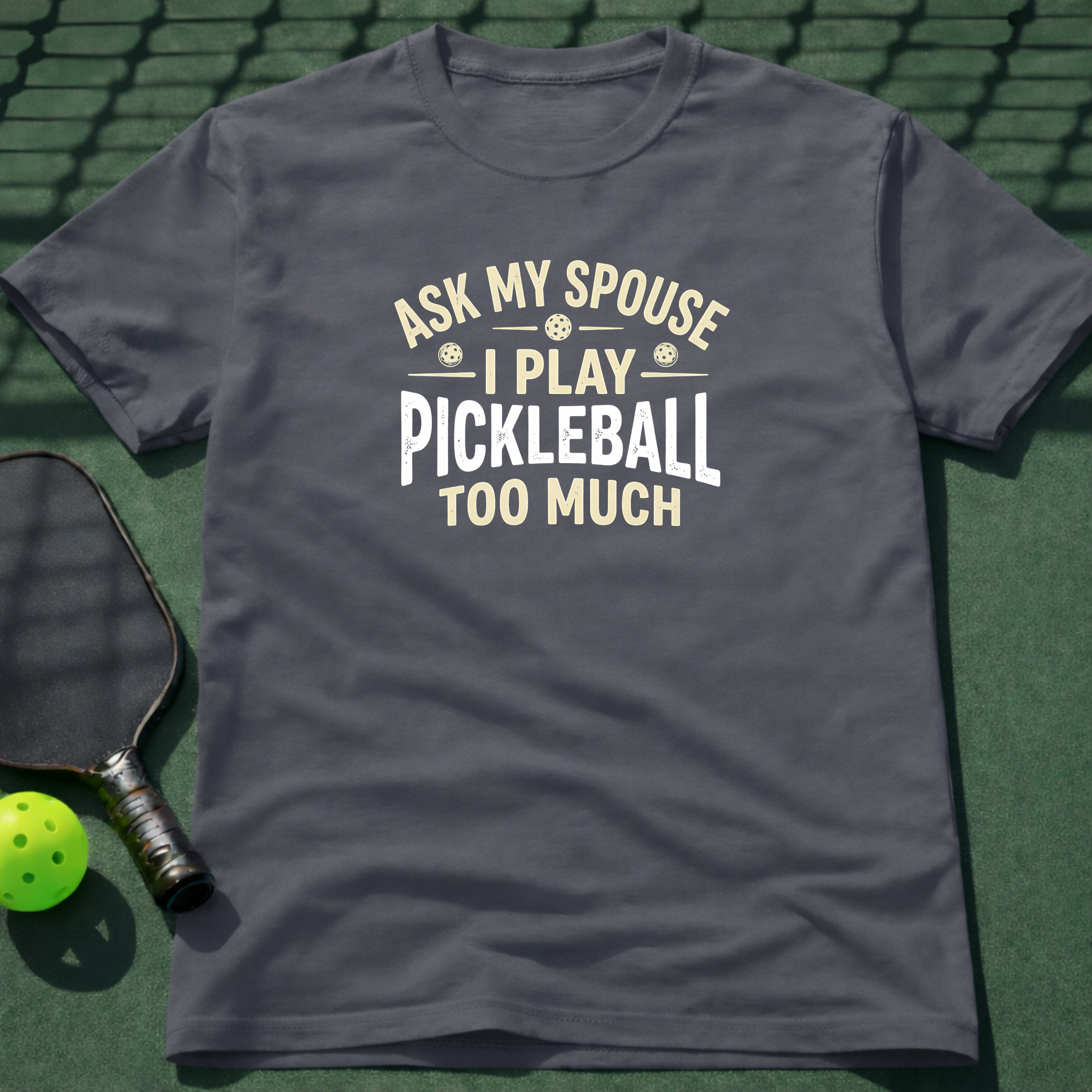 I Play Pickleball Too Much T-Shirt
