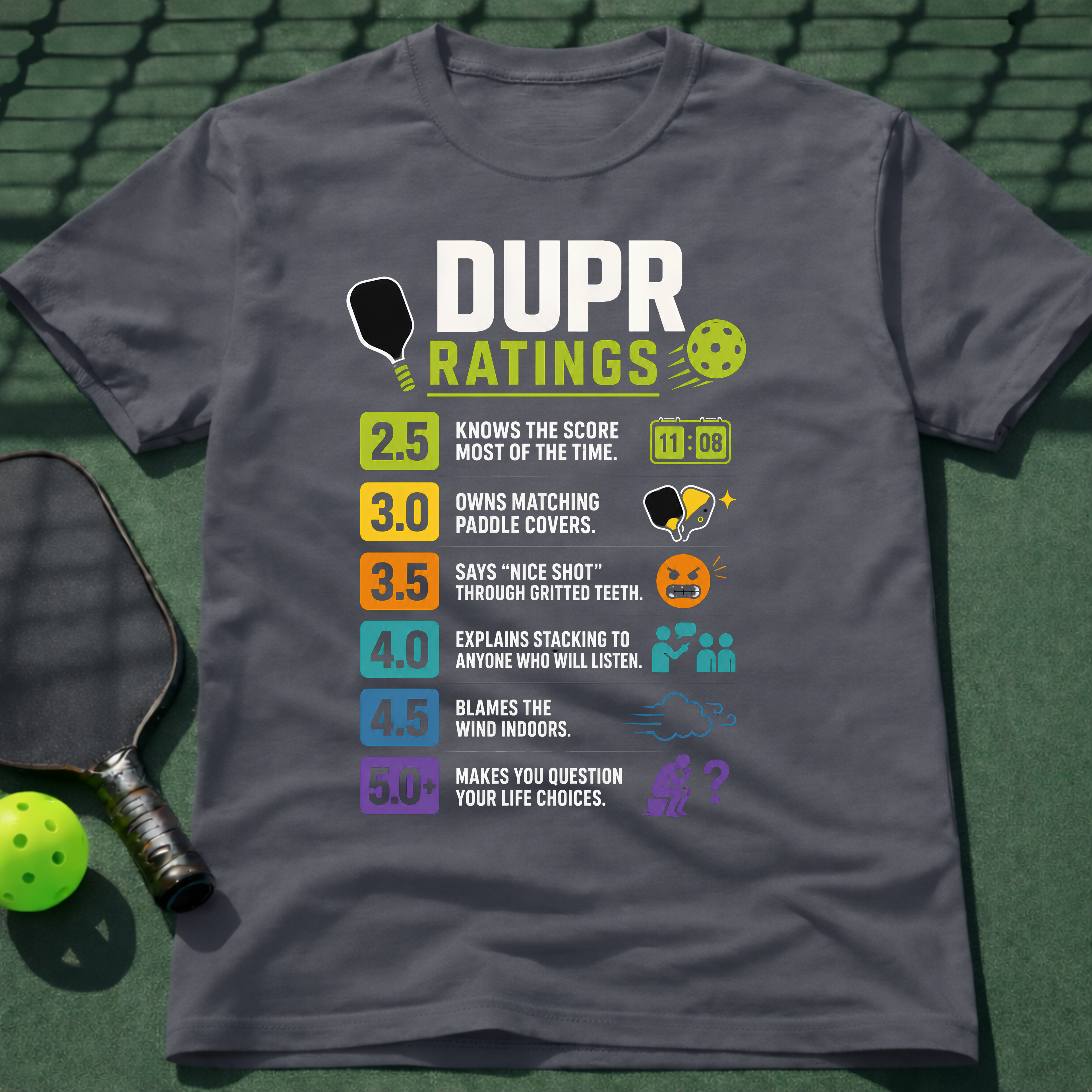 DUPR Ratings T-Shirt