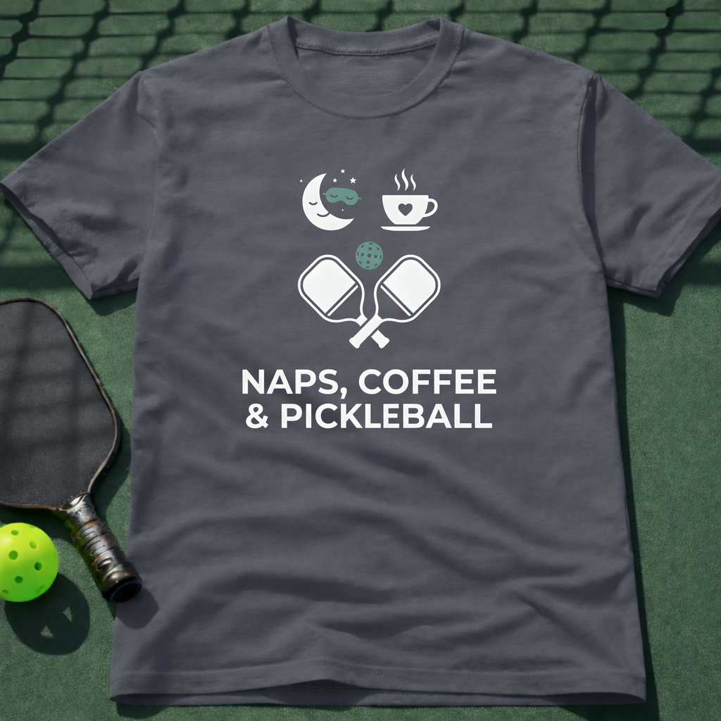 Naps, Coffee & Pickleball T-Shirt