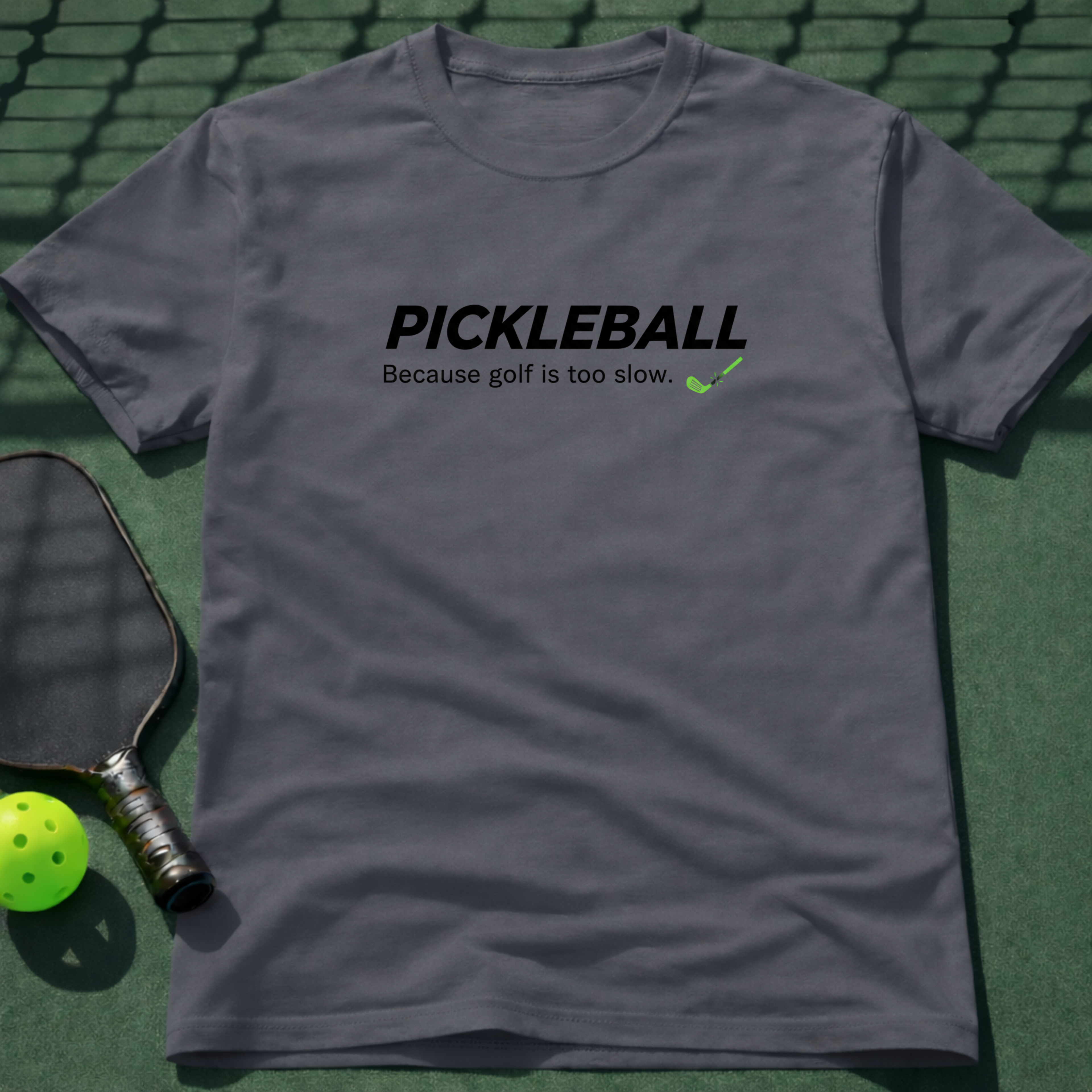 Pickleball - Because Golf Is Too Slow T-Shirt