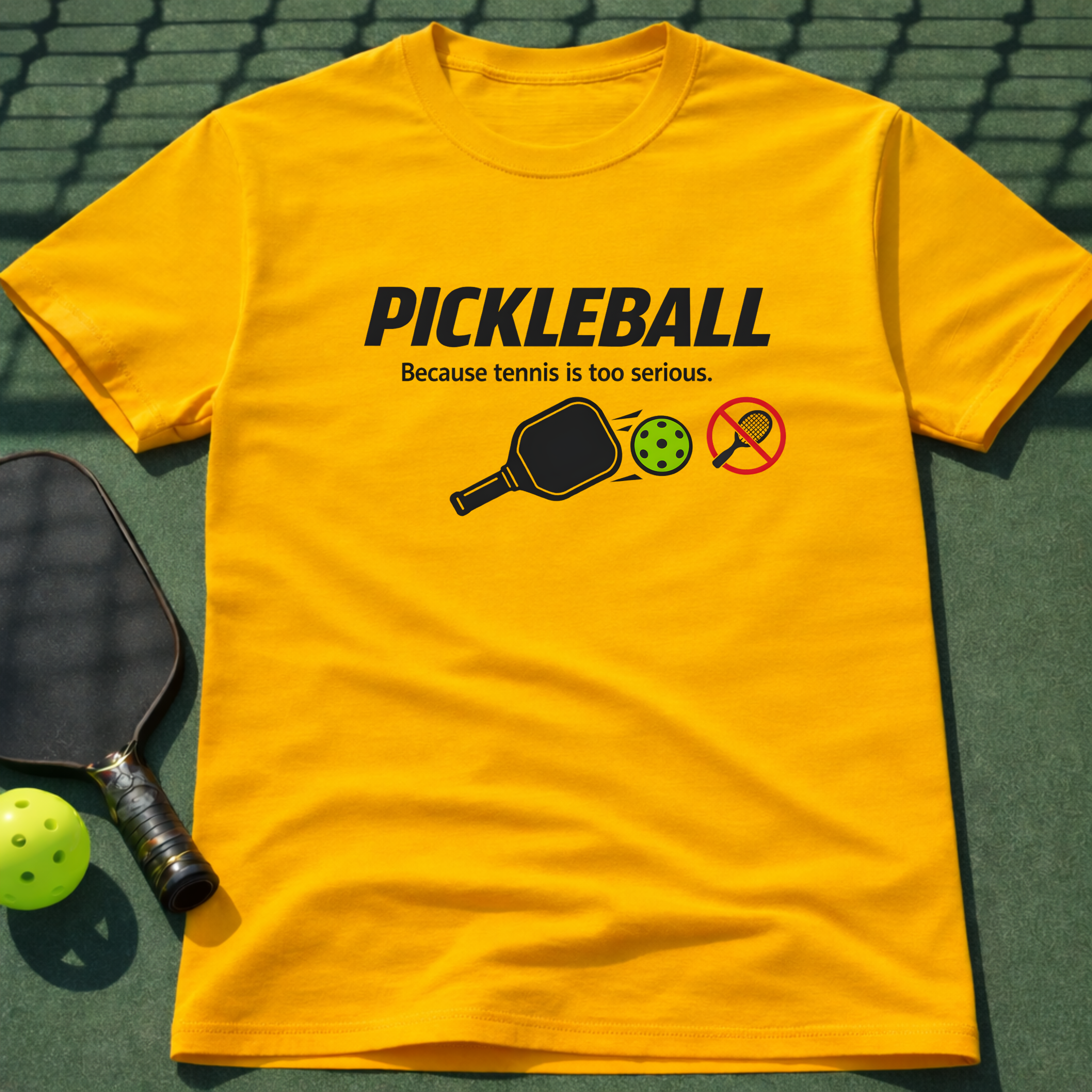Pickleball Because Tennis Is Too Serious. T-Shirt