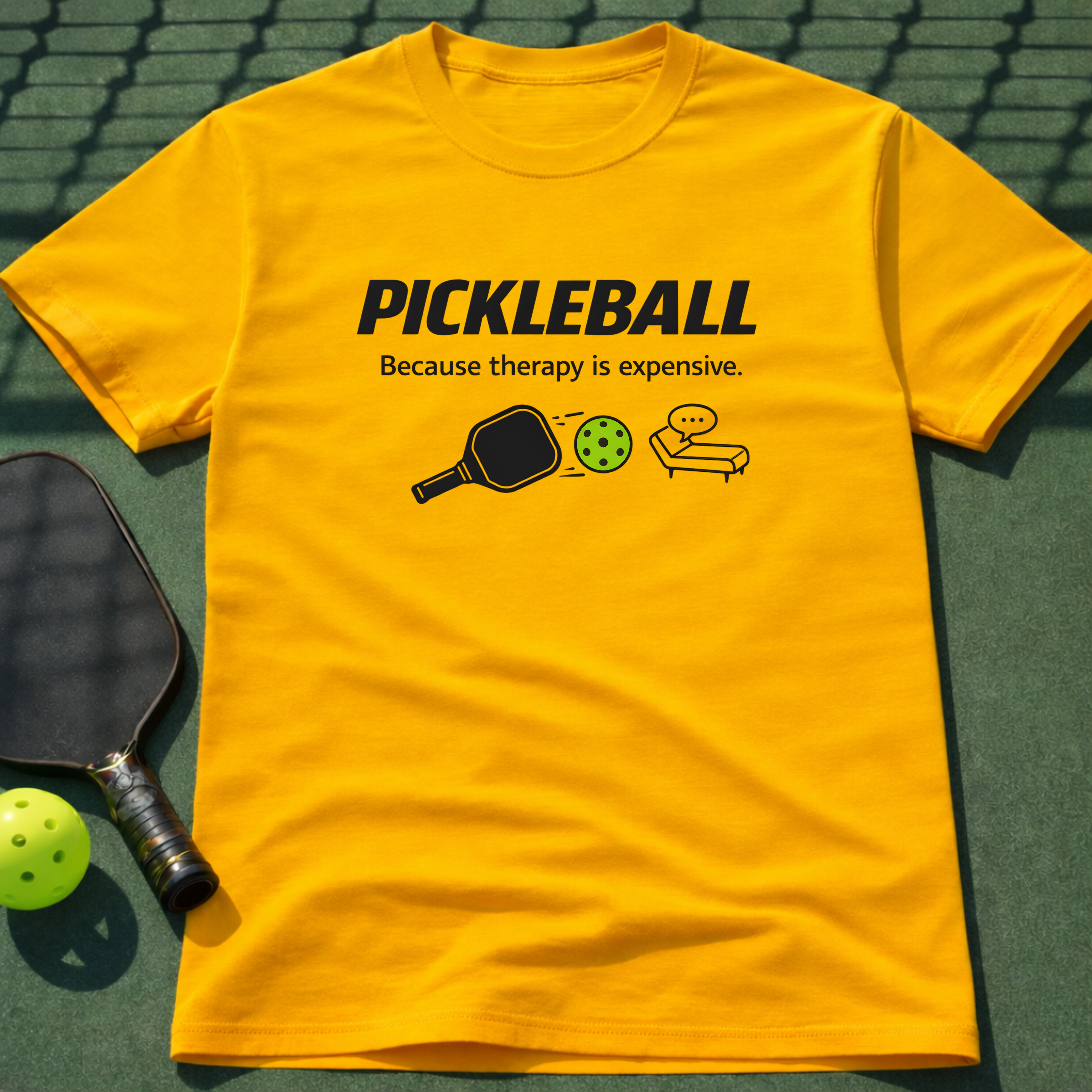 Pickleball Because Therapy Is Expensive. T-Shirt