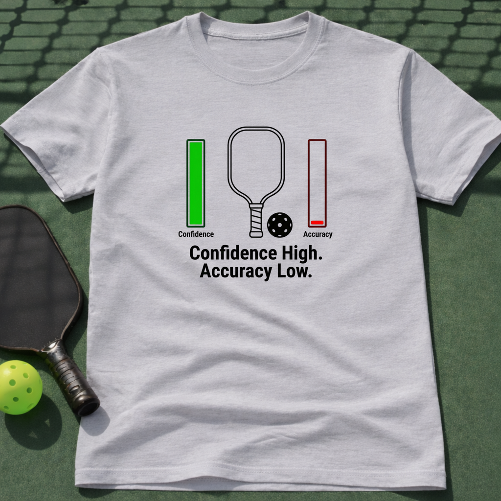Confidence High. Accuracy Low. T-Shirt