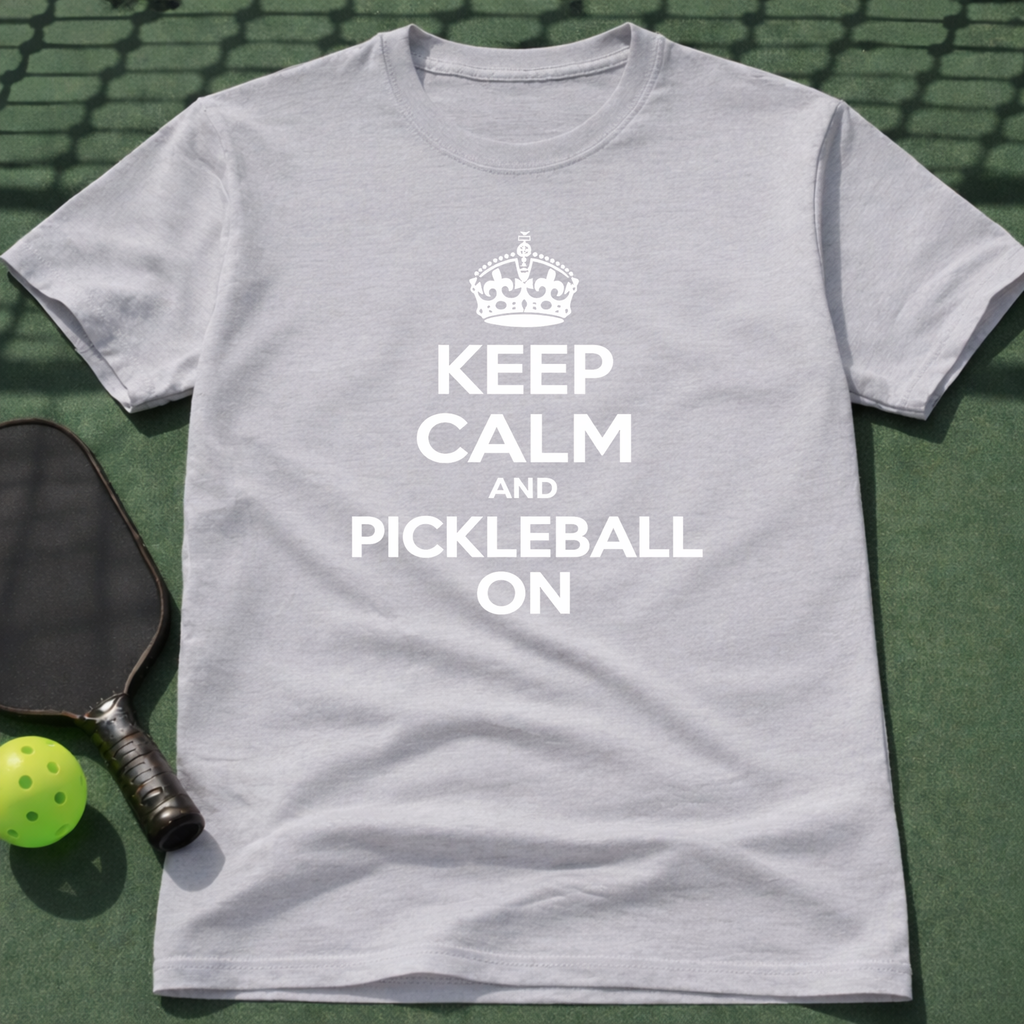 Keep Calm And Pickleball On T-Shirt