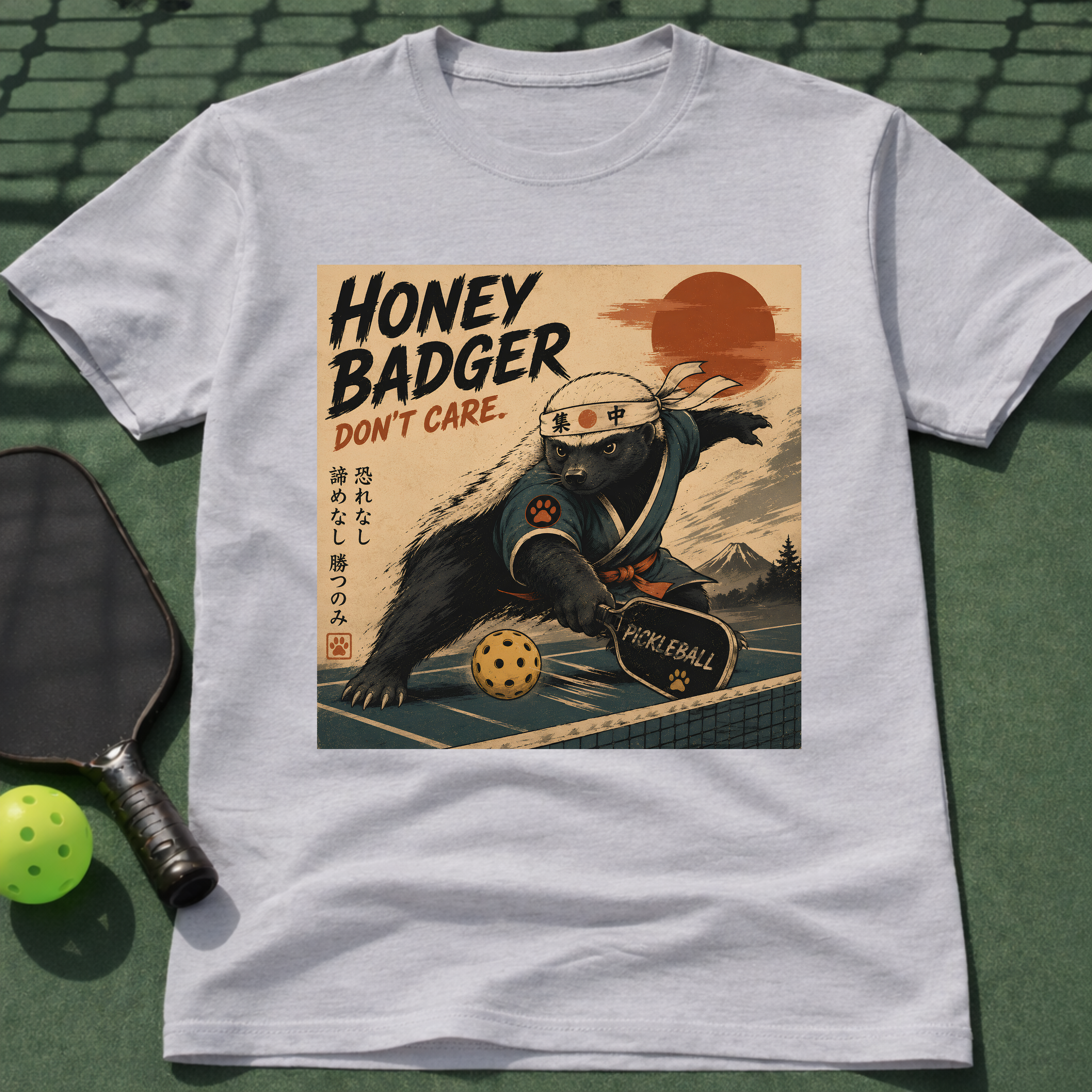 Vintage Japanese Honey Badger Pickleball T-Shirt