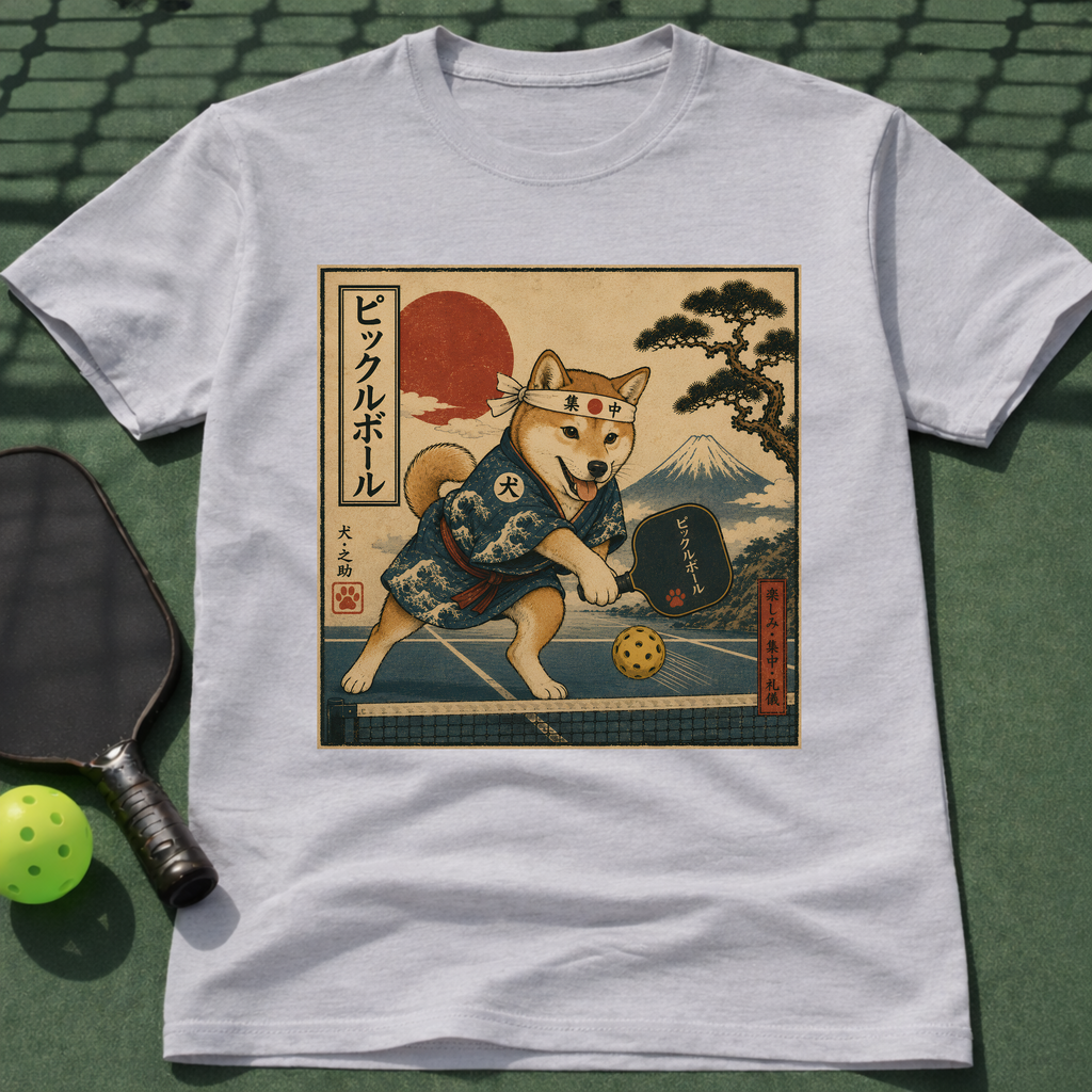 Vintage Japanese Dog Pickleball T-Shirt