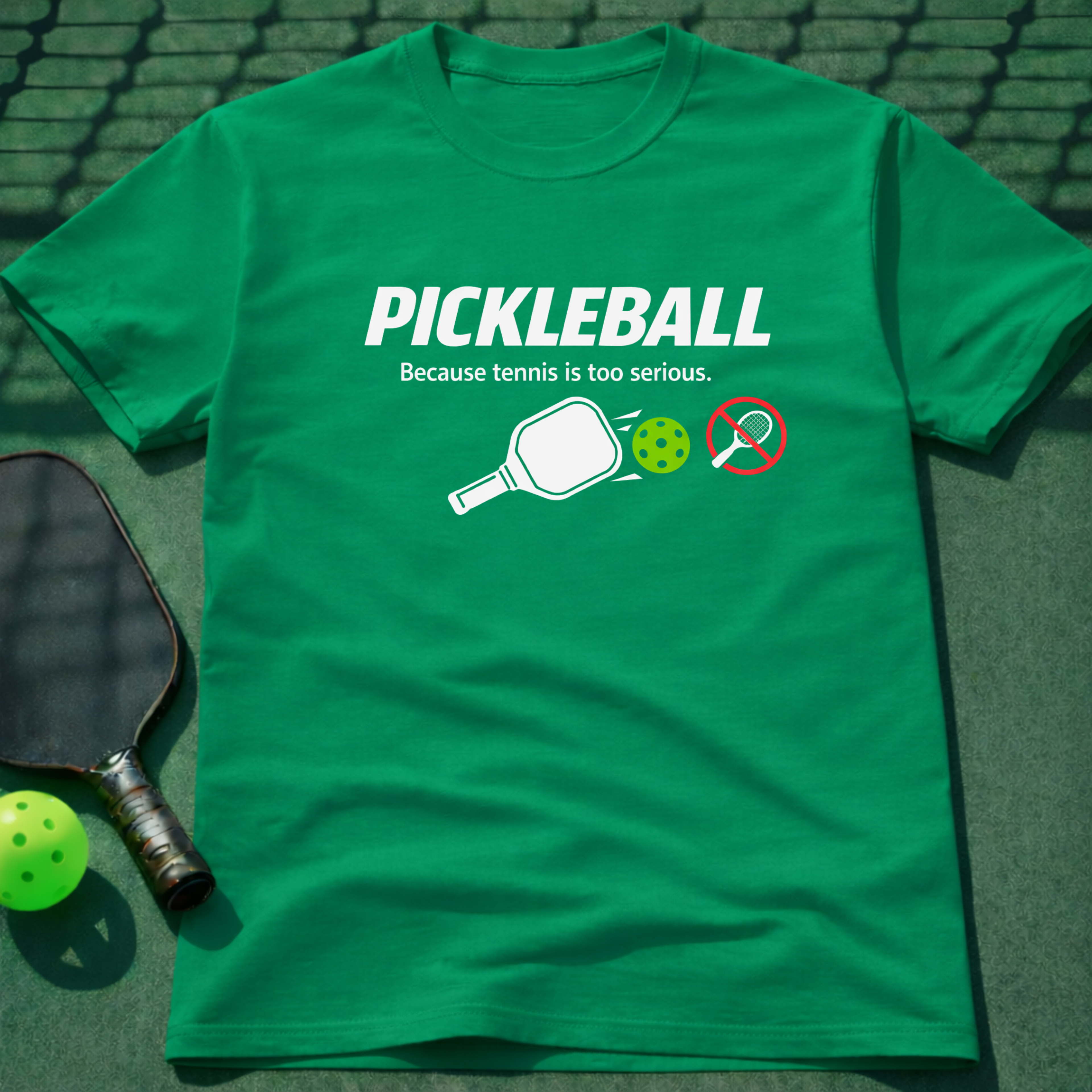 Pickleball Because Tennis Is Too Serious. T-Shirt