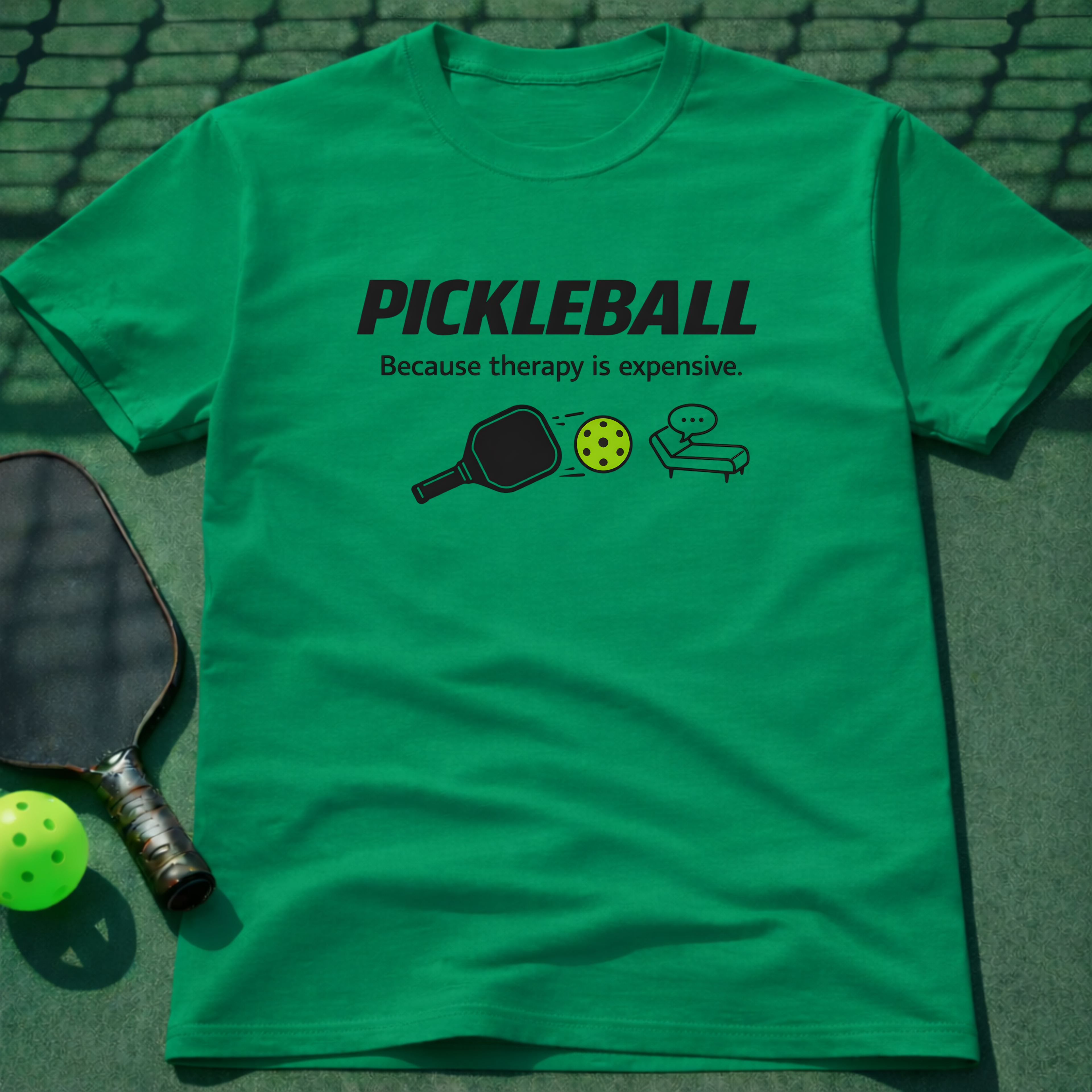 Pickleball Because Therapy Is Expensive. T-Shirt