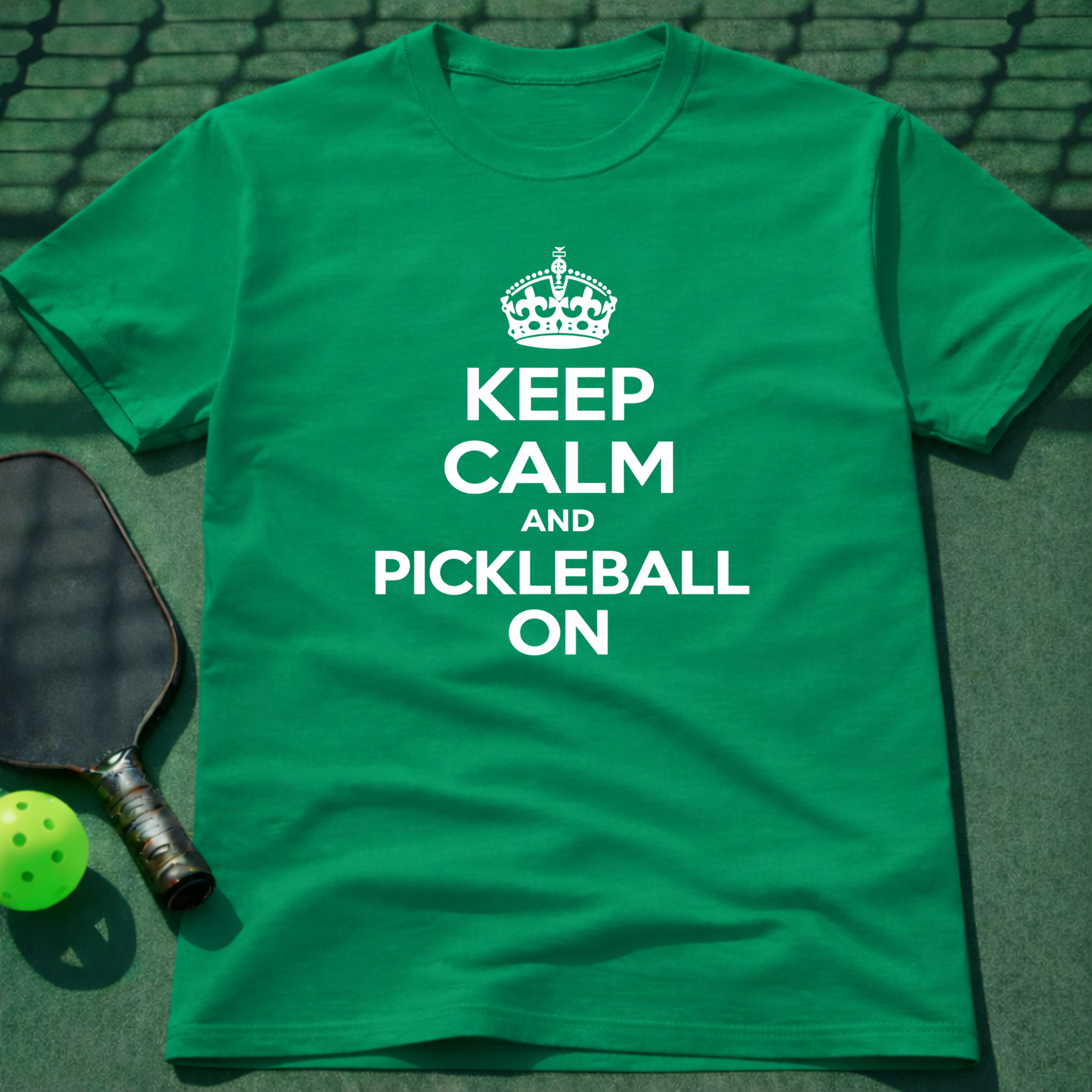 Keep Calm And Pickleball On T-Shirt
