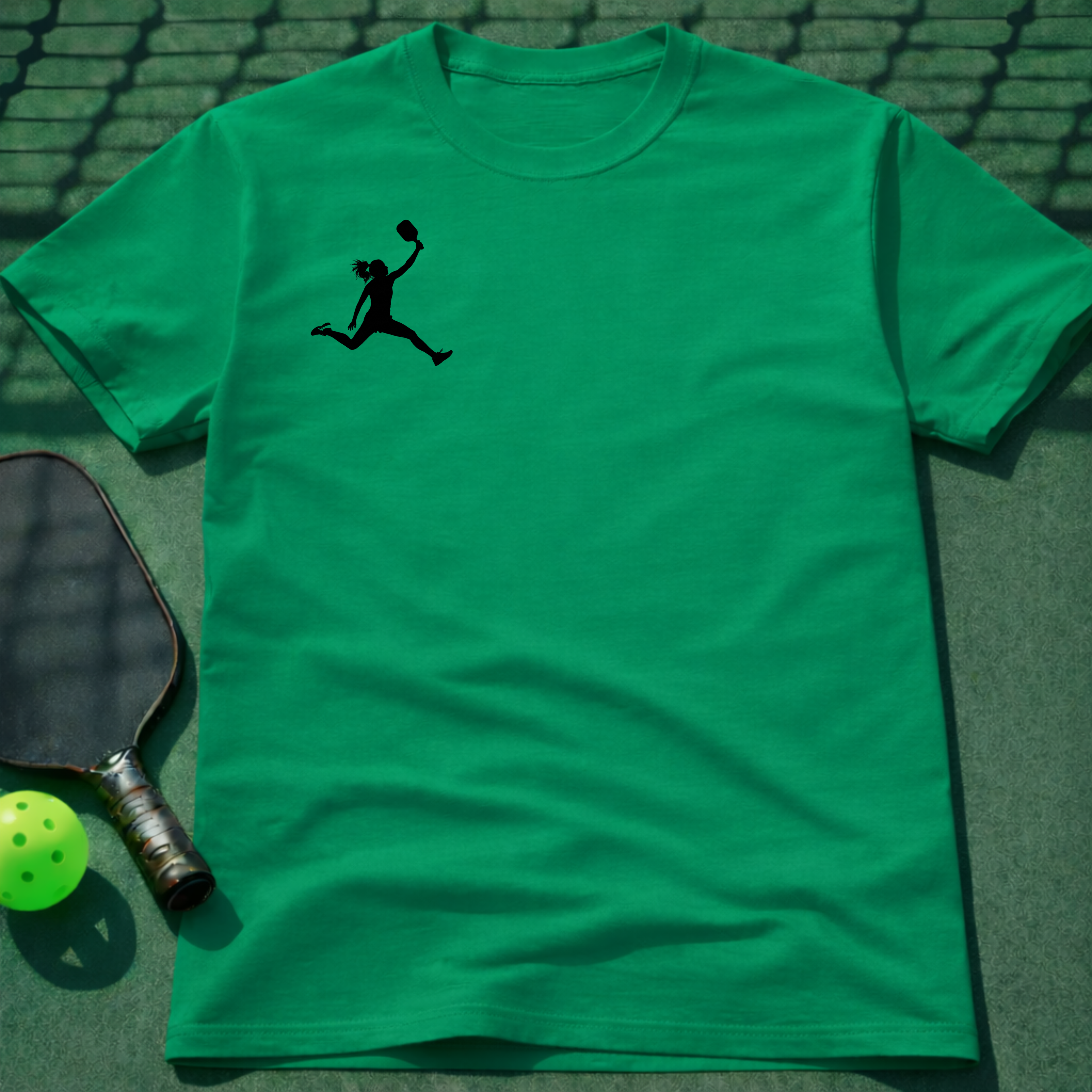 Pickleball Flight Woman T-Shirt (Chest Print)