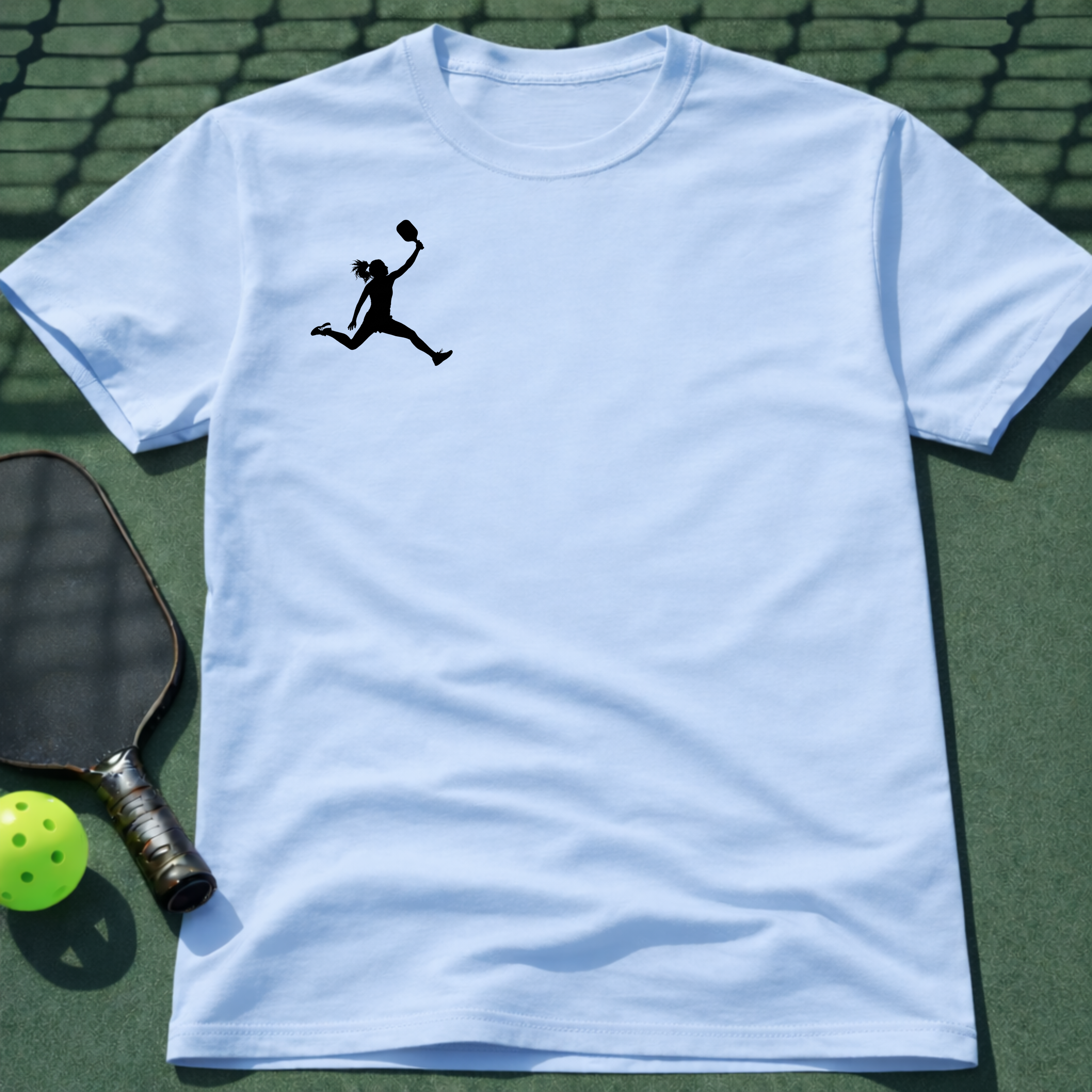 Pickleball Flight Woman T-Shirt (Chest Print)