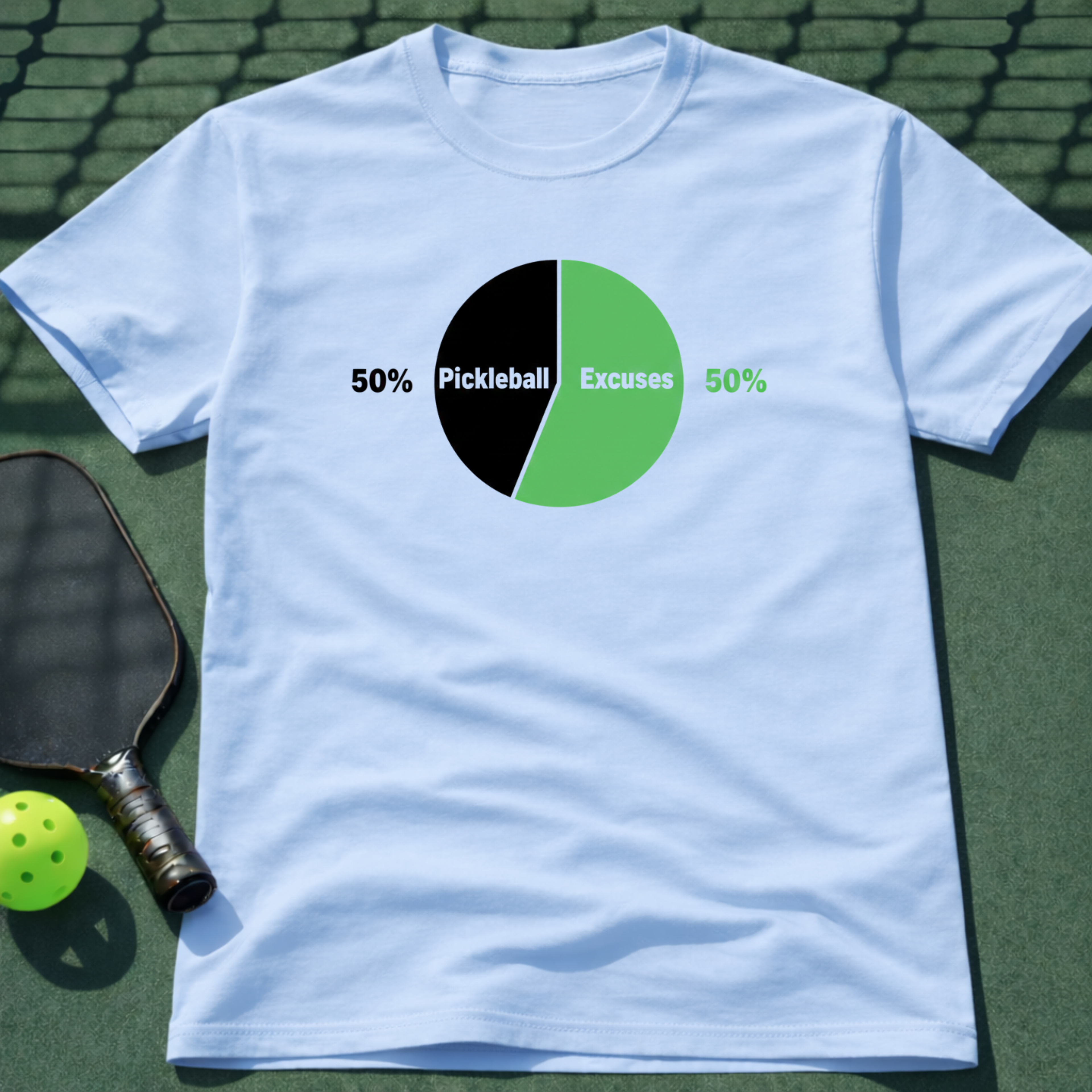 Pickleball Excuses 50:50 T-Shirt