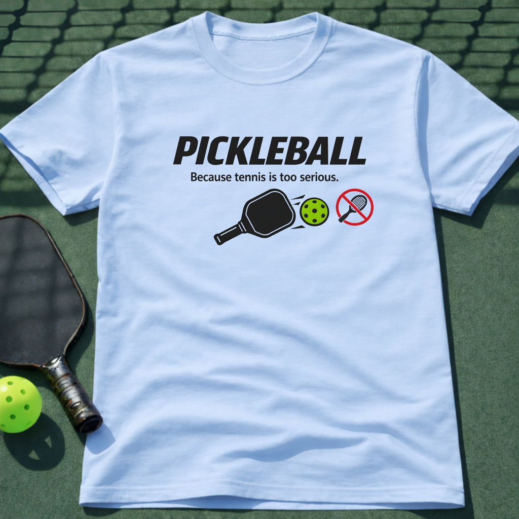 Pickleball Because Tennis Is Too Serious. T-Shirt
