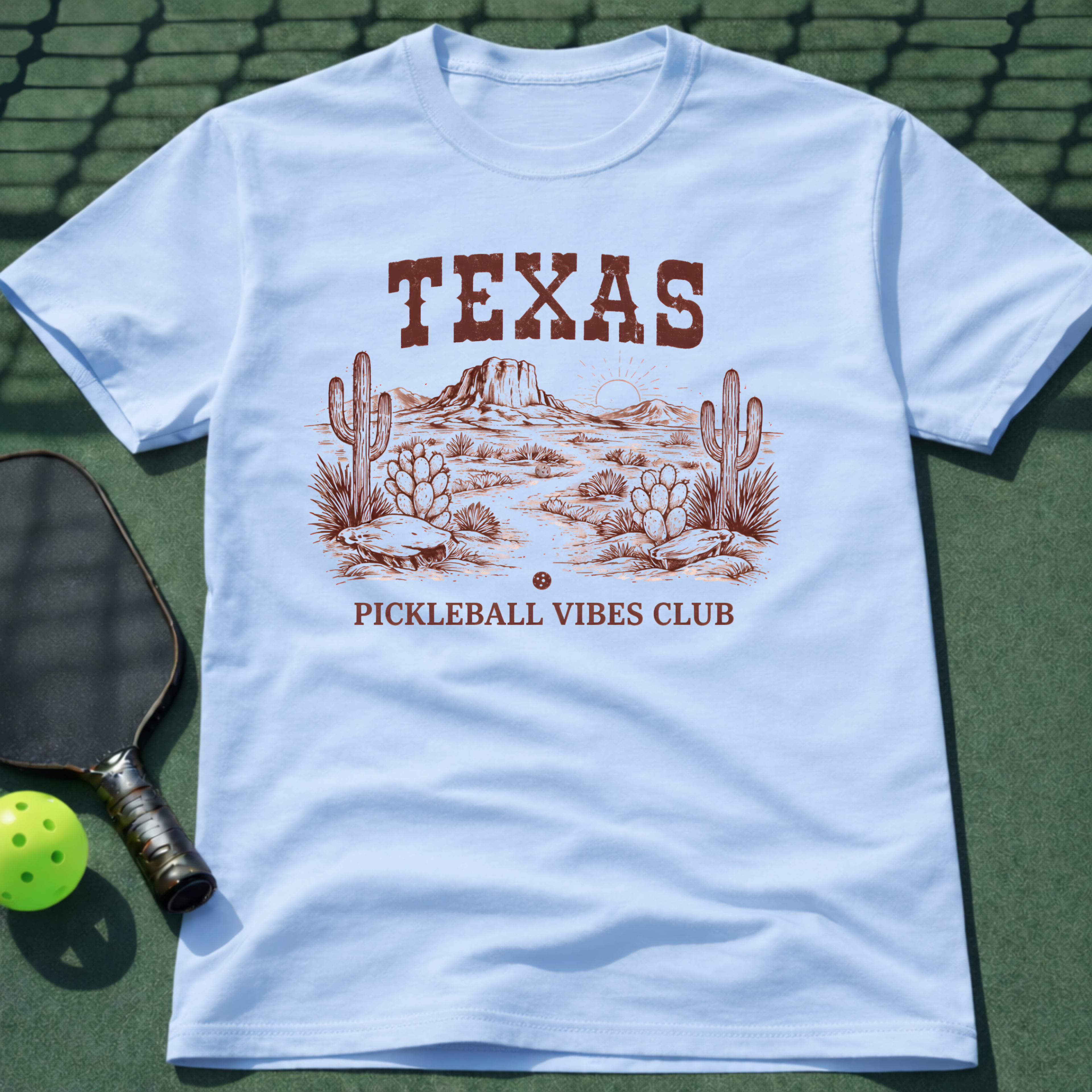 Texas Pickleball Vibes Club T-Shirt
