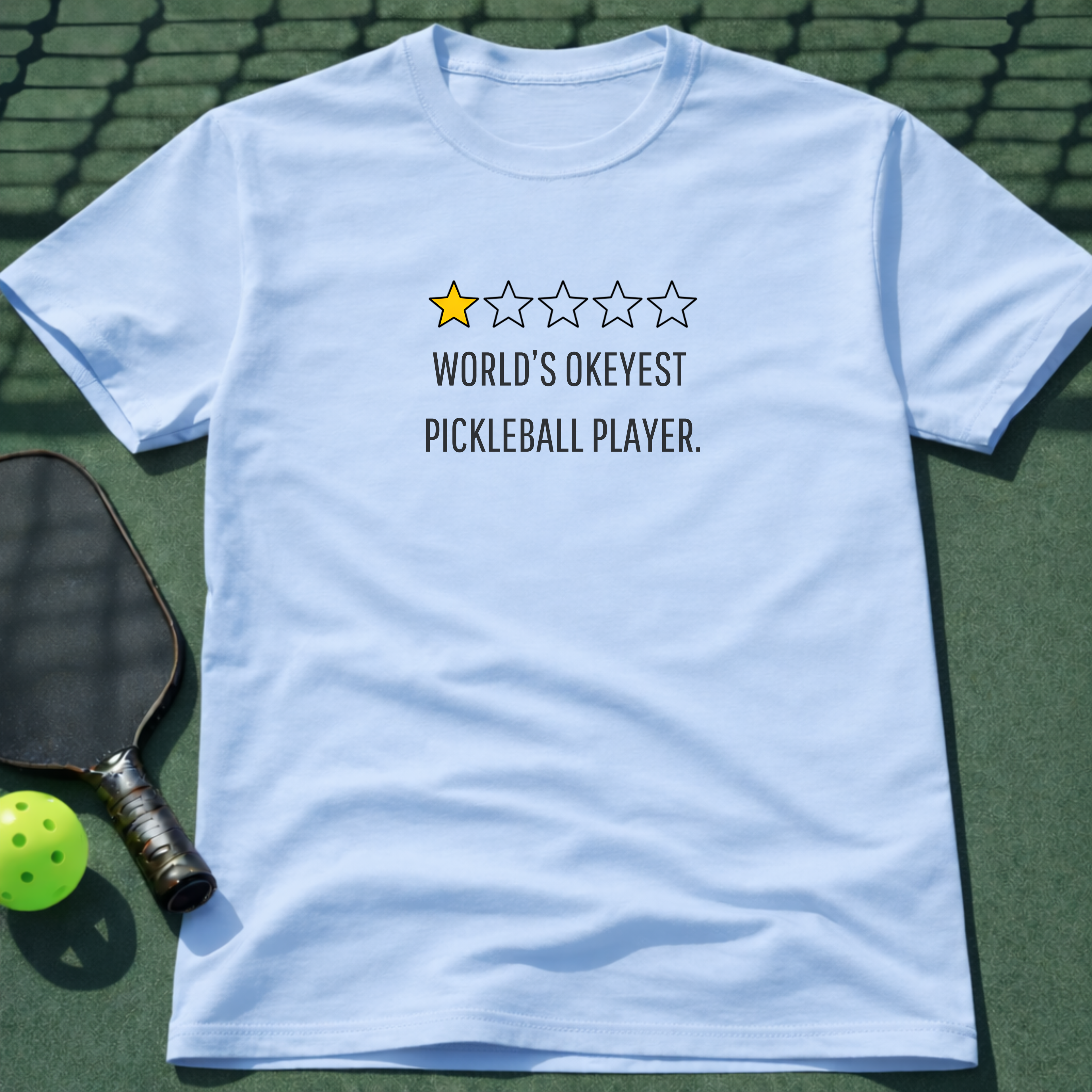 Worlds Okeyest Pickleball Player. T-Shirt