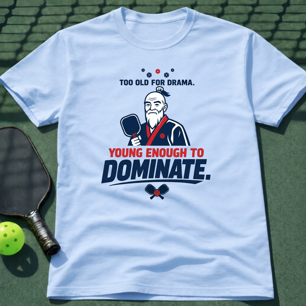 Too Old For Drama. Young Enough To Dominate. T-Shirt