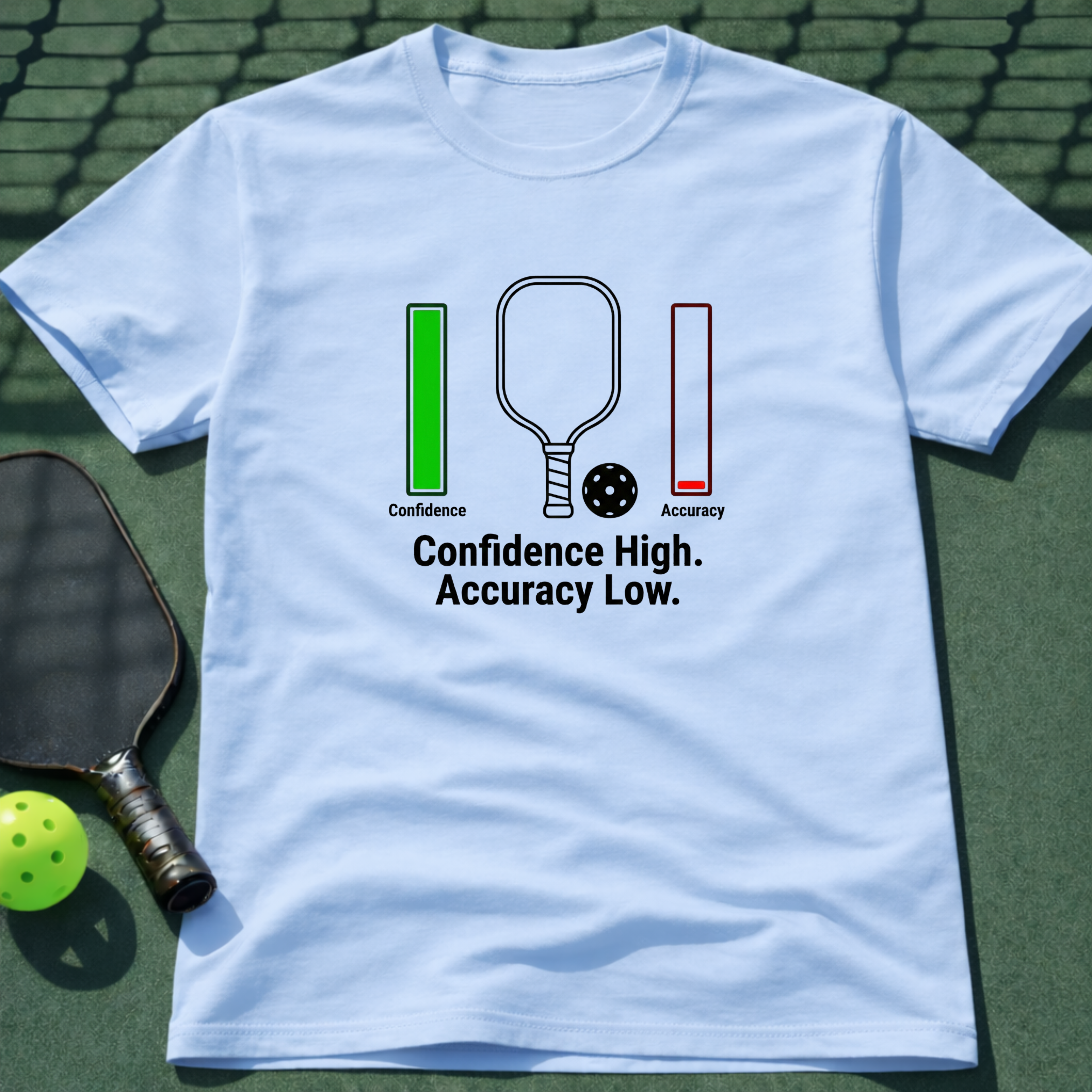 Confidence High. Accuracy Low. T-Shirt