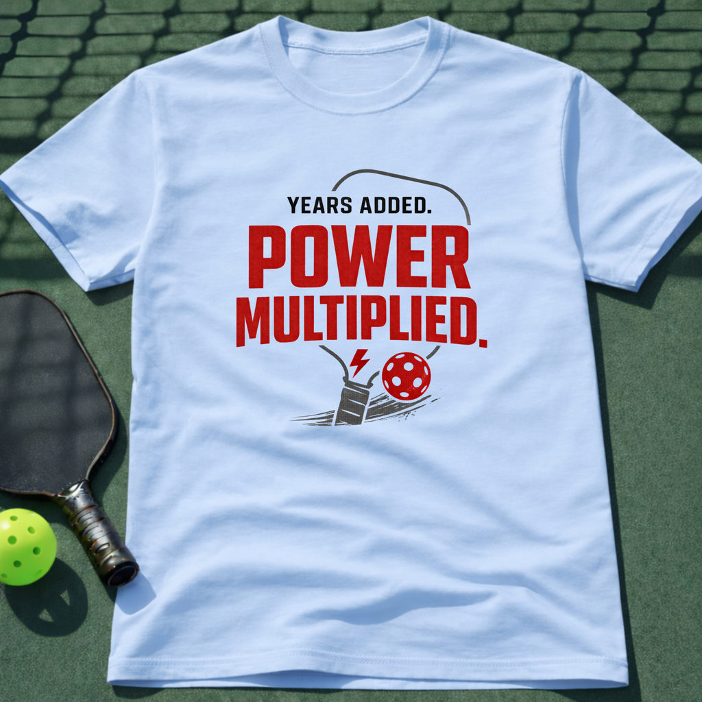 Years Added. Power Multiplied. T-Shirt