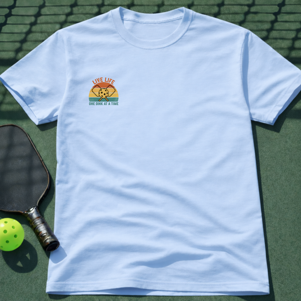Live Life One Dink At A Time T-Shirt (Chest Print)