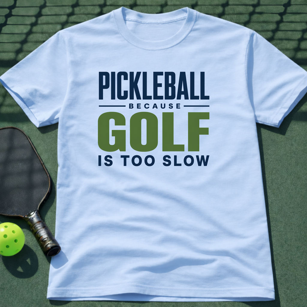 Pickleball Because Golf Is Too Slow T-Shirt