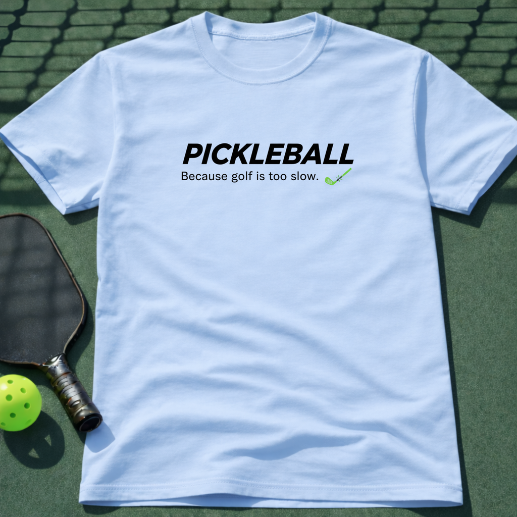 Pickleball - Because Golf Is Too Slow T-Shirt