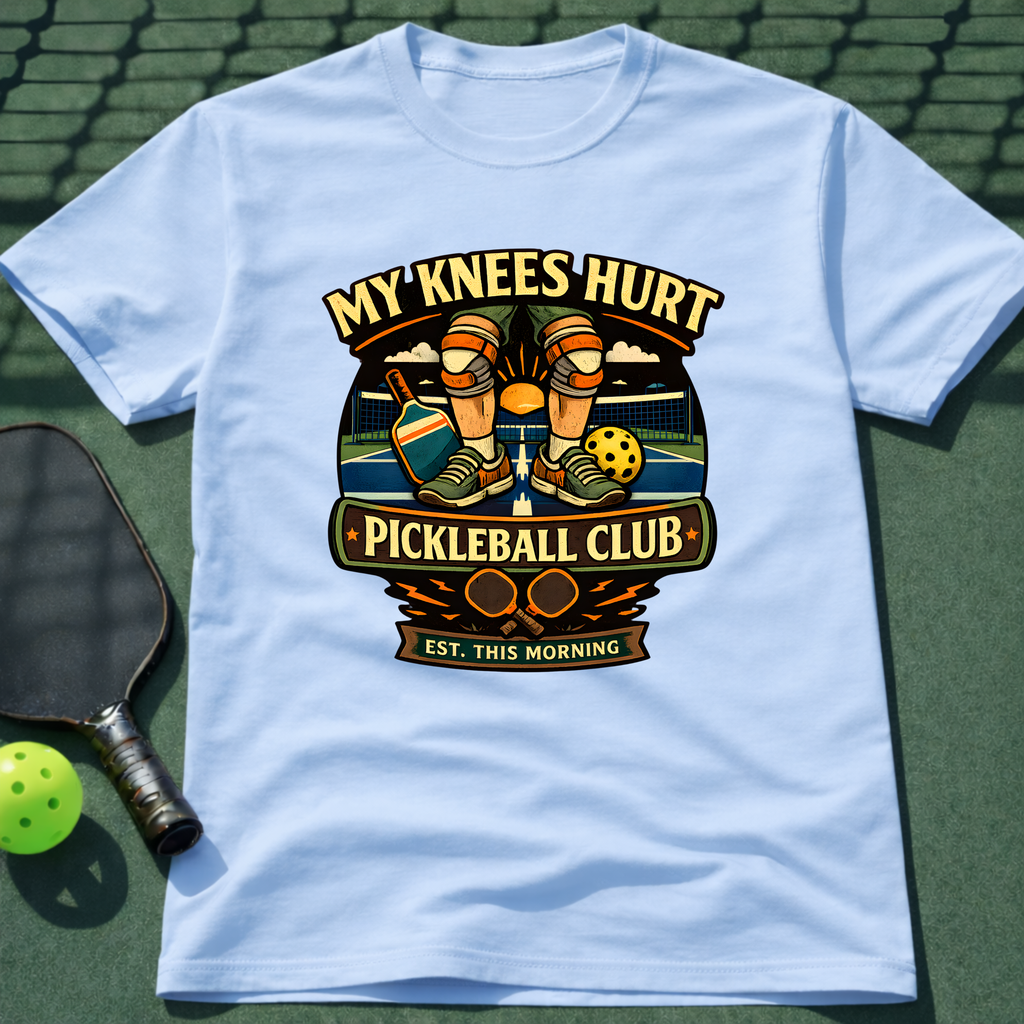 My Knees Hurt Pickleball Club T-Shirt