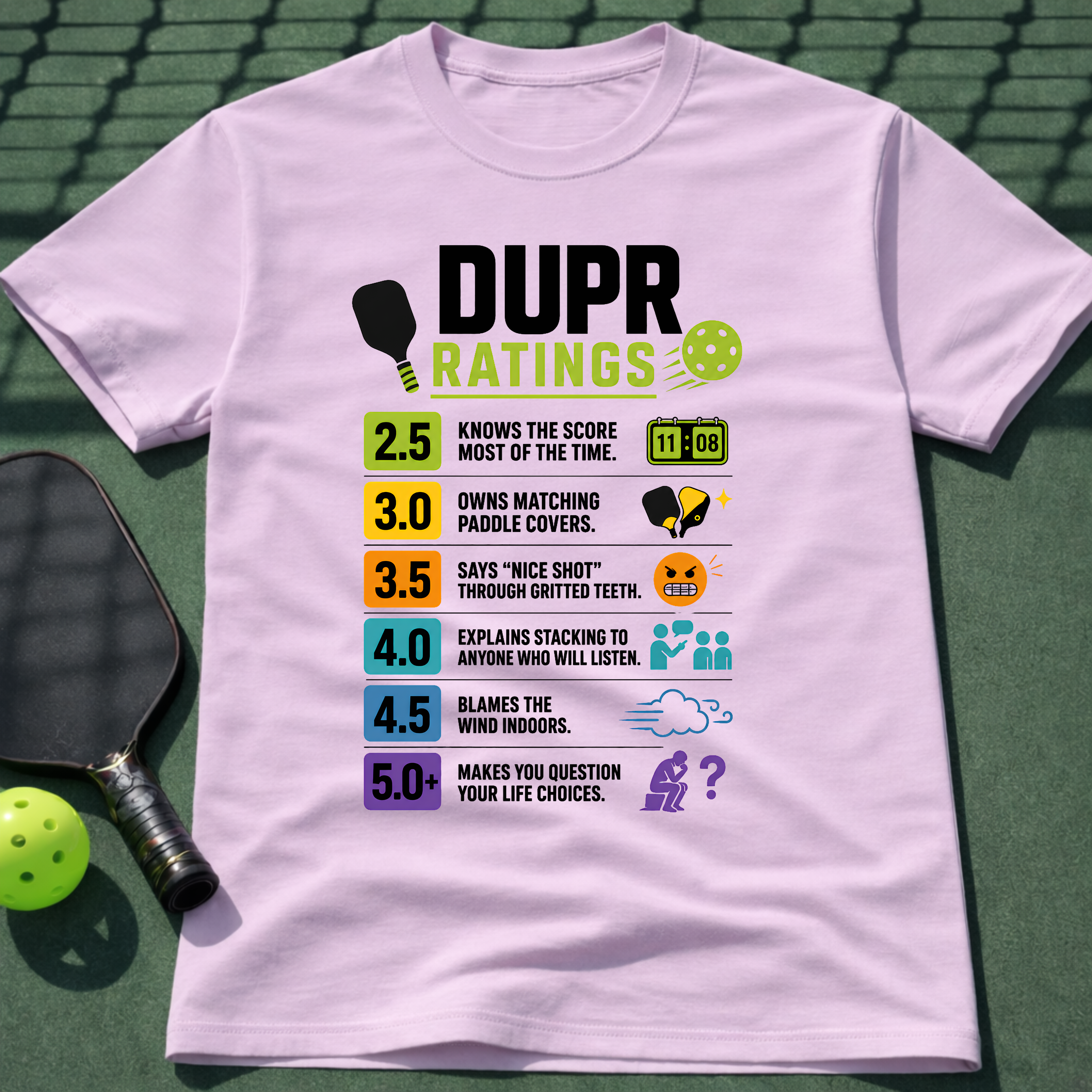 DUPR Ratings T-Shirt
