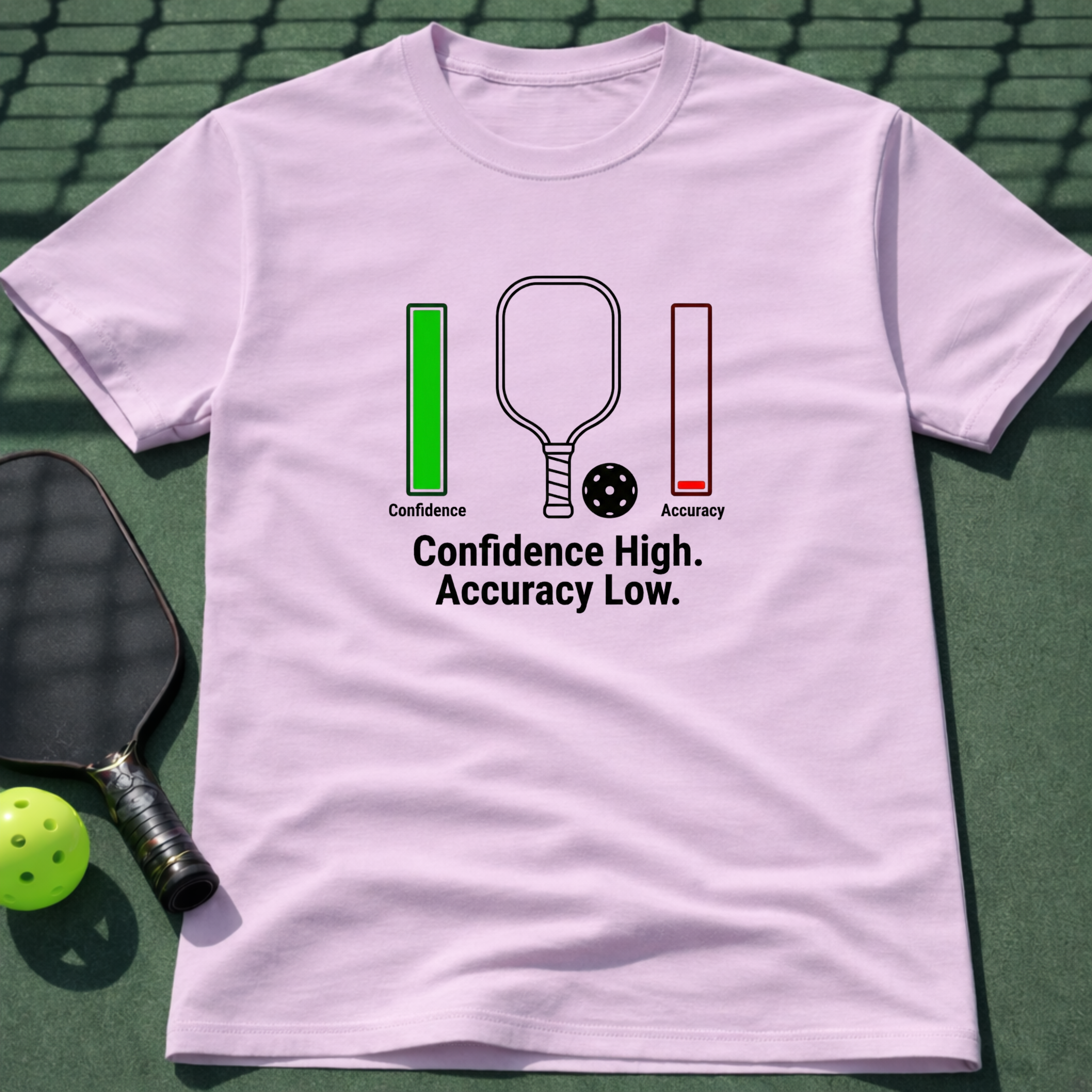 Confidence High. Accuracy Low. T-Shirt