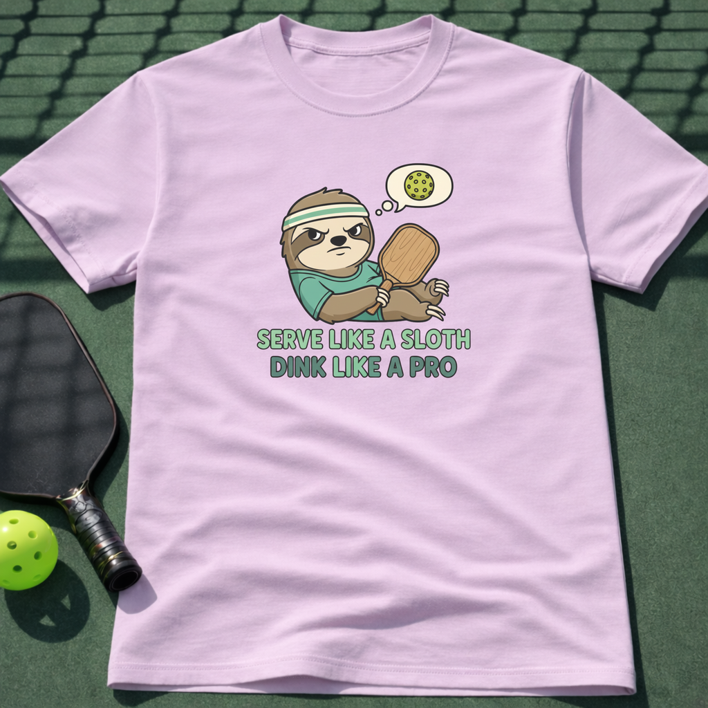 Serve Like A Sloth, Dink Like A Pro T-Shirt