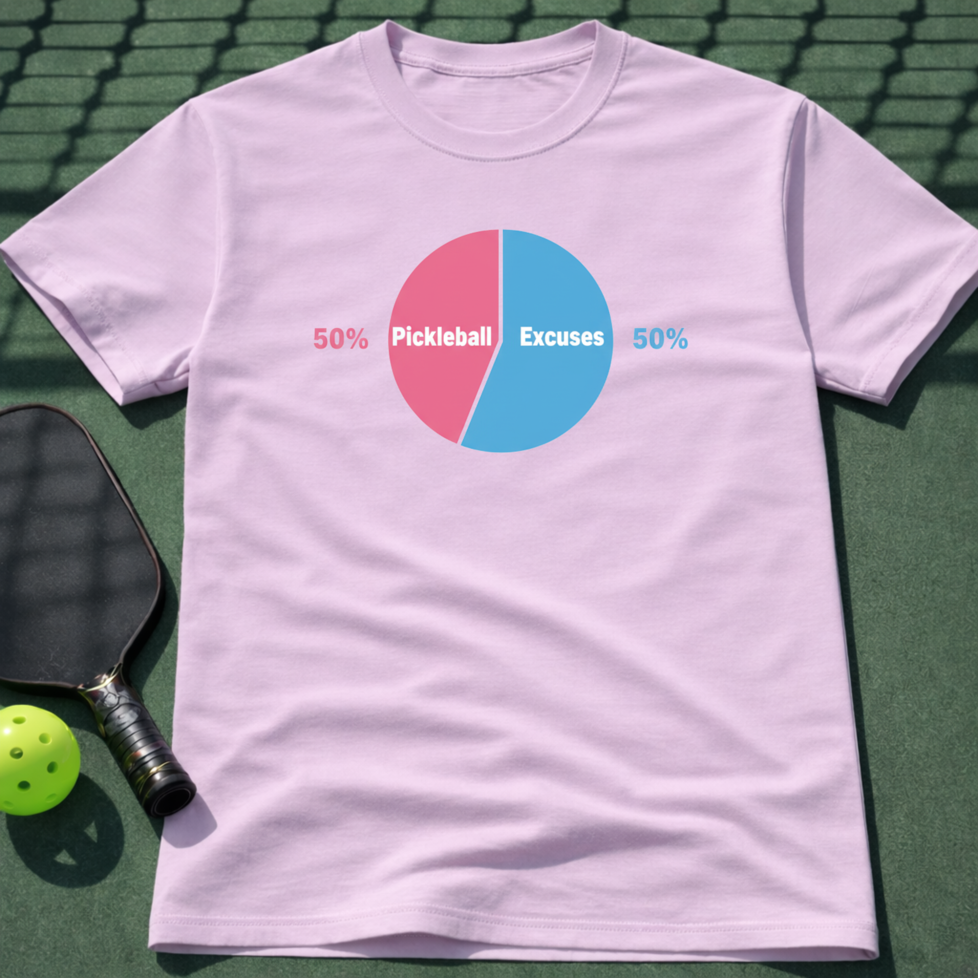 Pickleball Excuses 50:50 T-Shirt