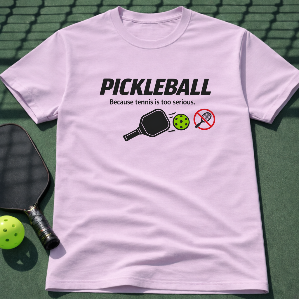 Pickleball Because Tennis Is Too Serious. T-Shirt