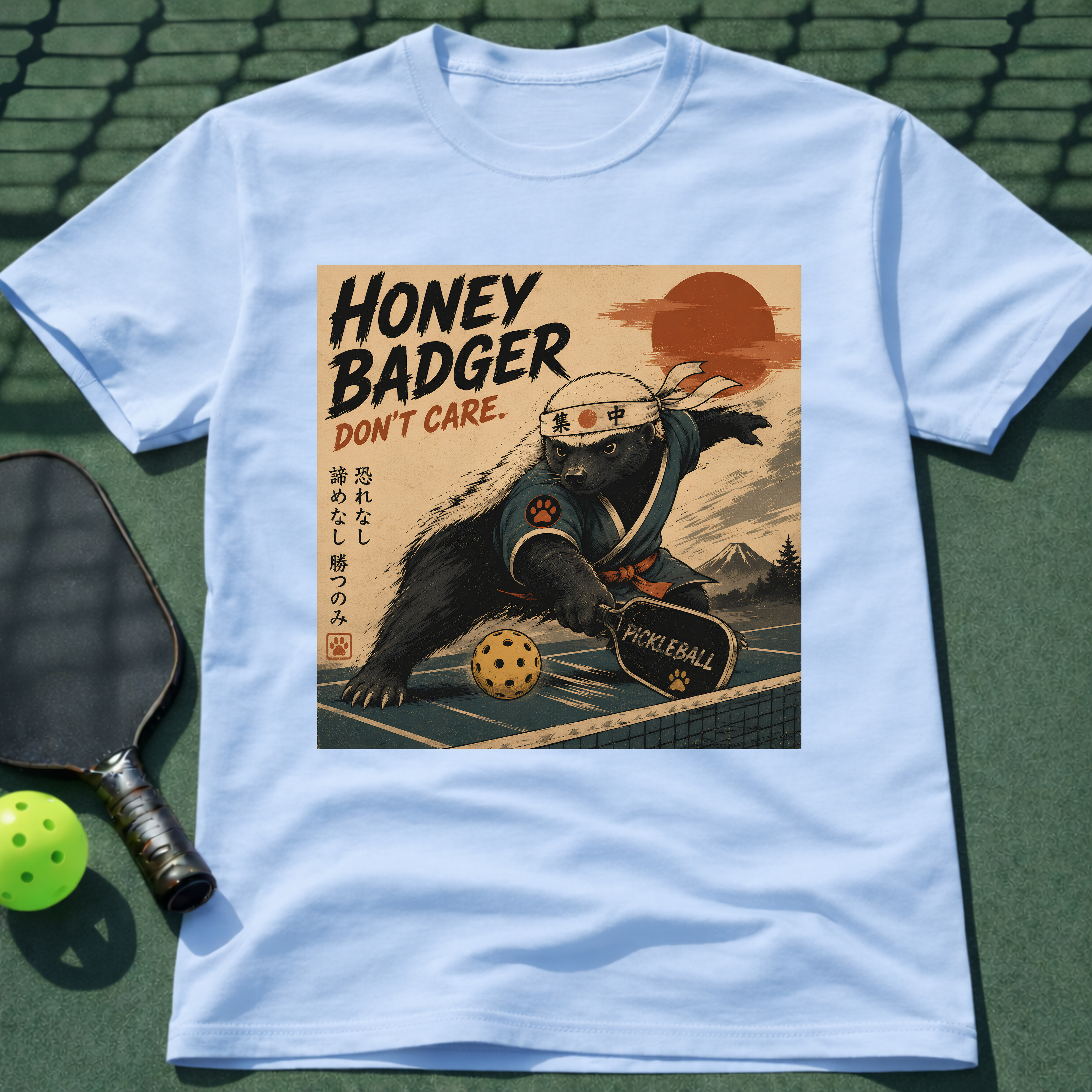 Vintage Japanese Honey Badger Pickleball T-Shirt