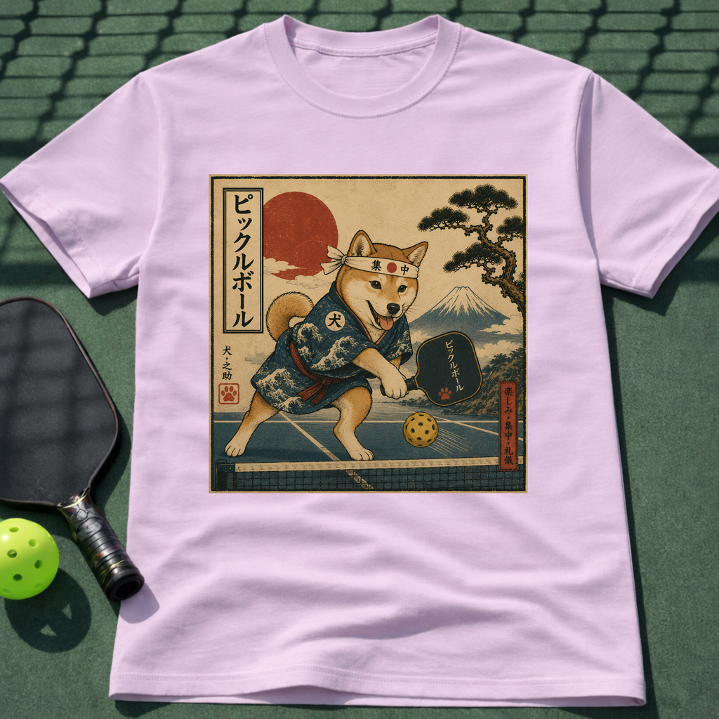 Vintage Japanese Dog Pickleball T-Shirt