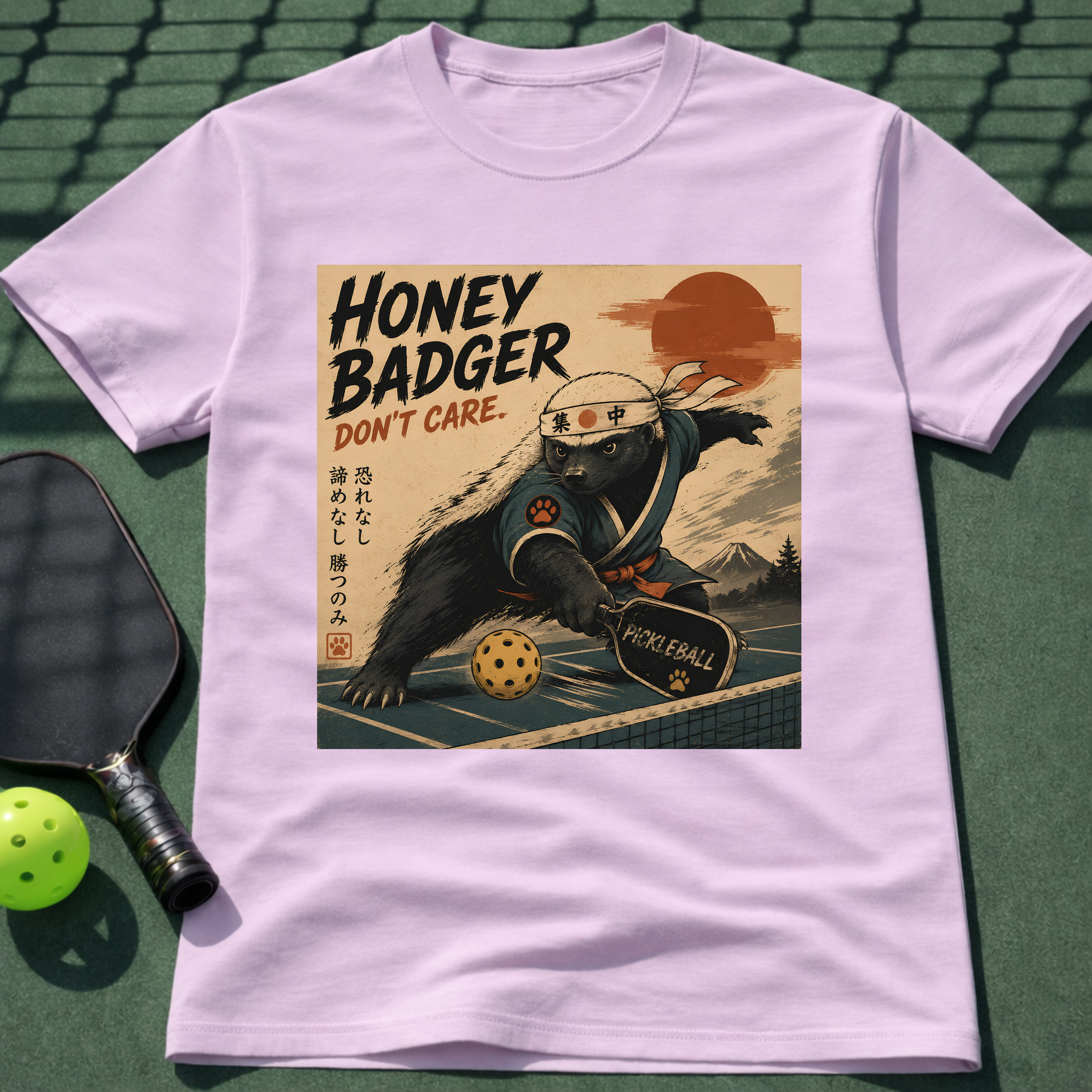 Vintage Japanese Honey Badger Pickleball T-Shirt