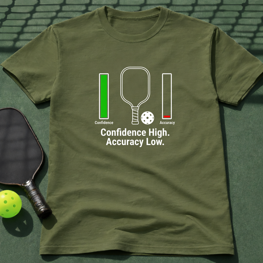 Confidence High. Accuracy Low. T-Shirt