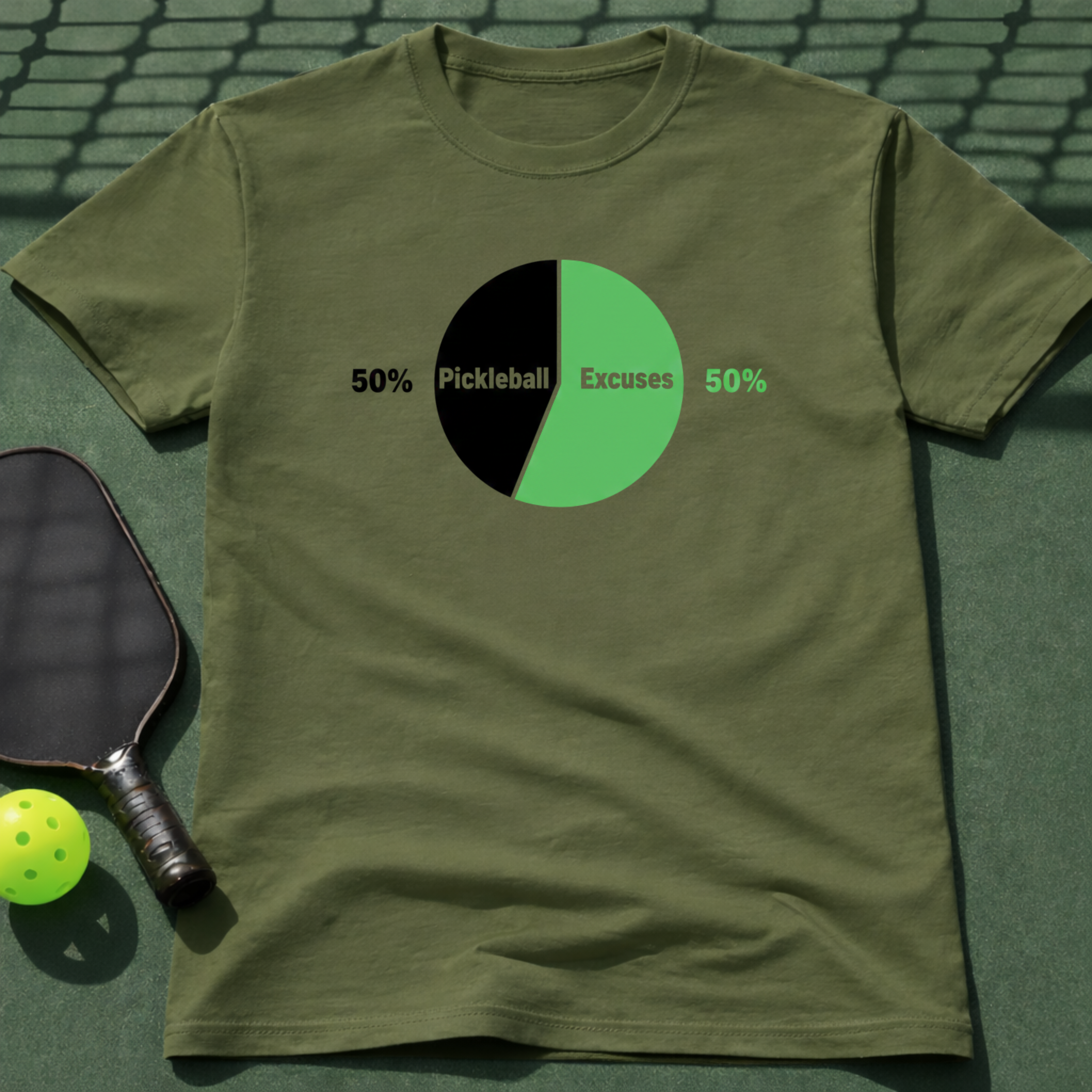 Pickleball Excuses 50:50 T-Shirt