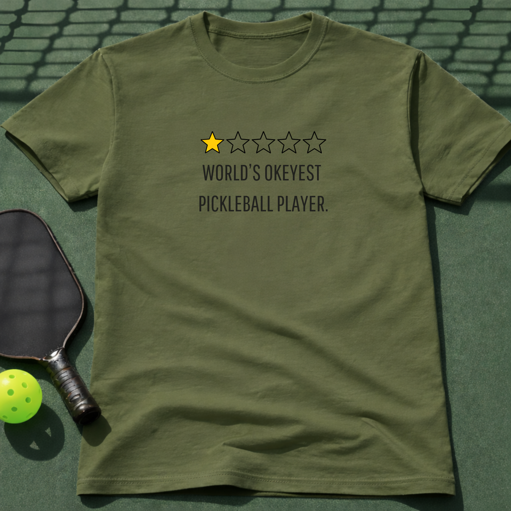 Worlds Okeyest Pickleball Player. T-Shirt