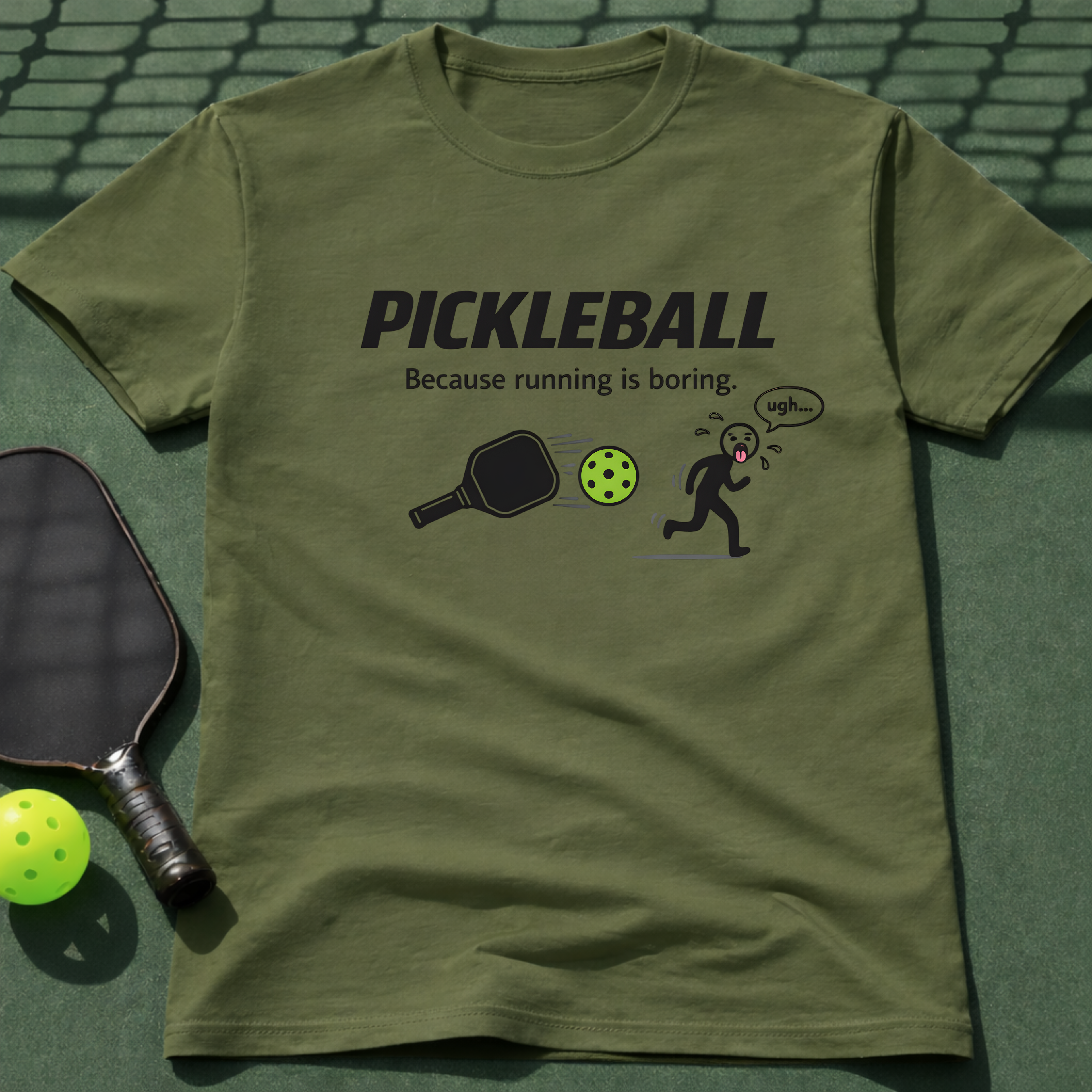 Pickleball Because Running Is Boring. T-Shirt